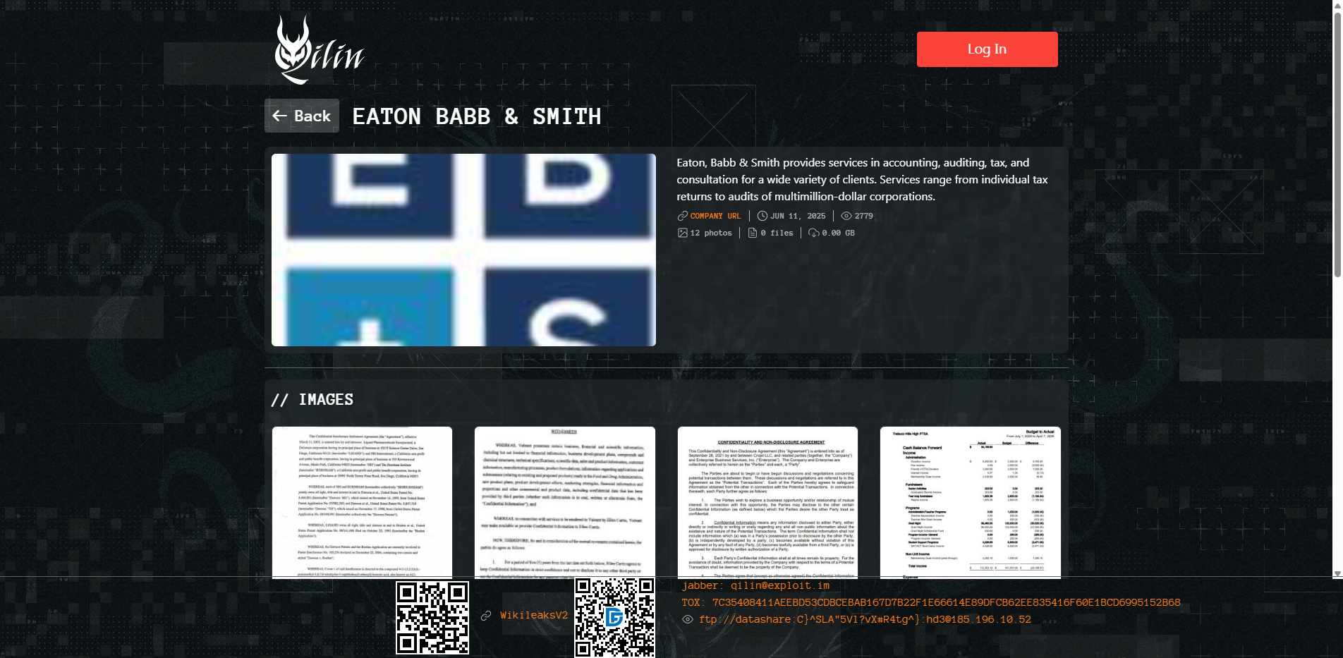 Screenshot del ataque