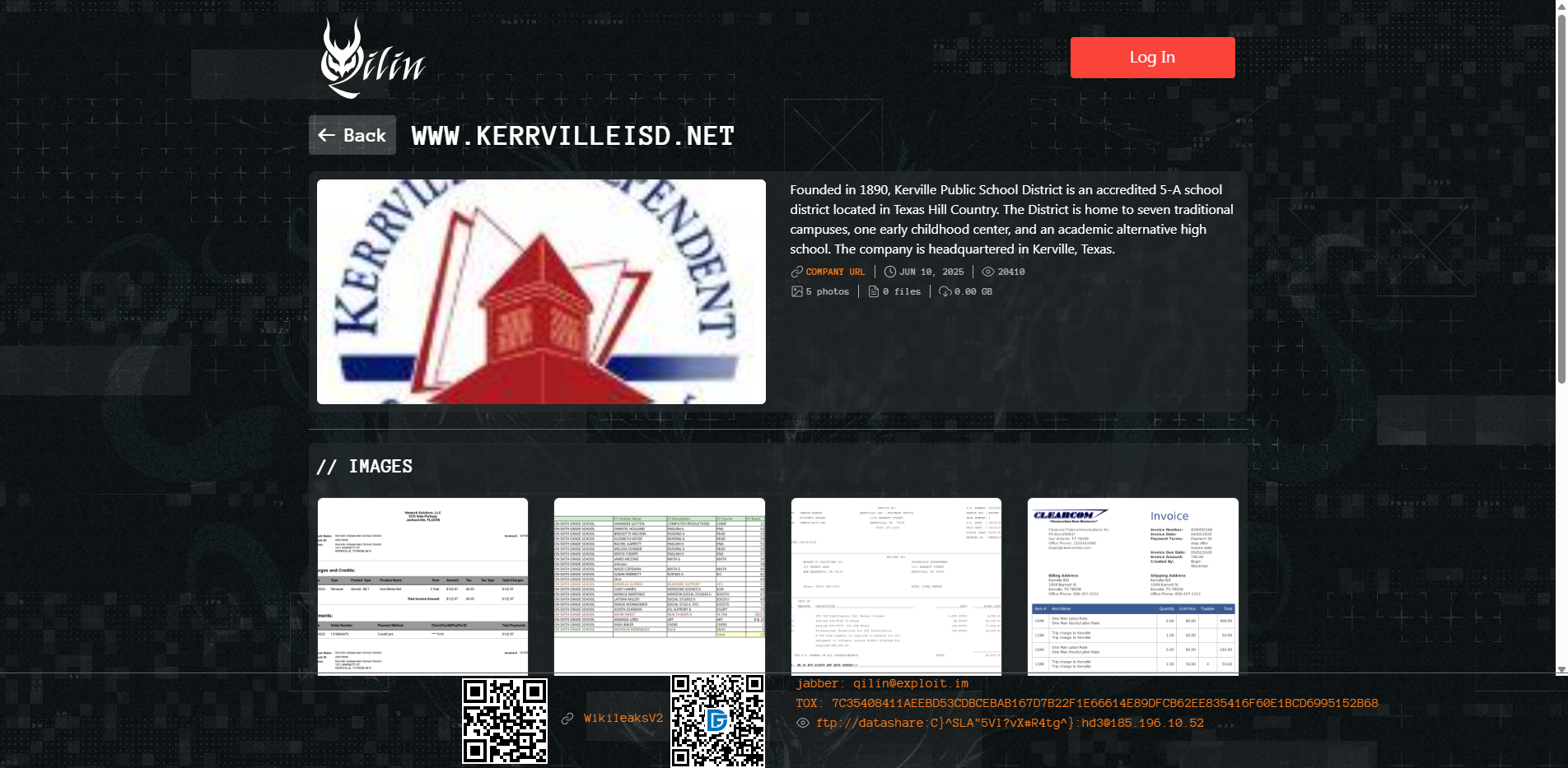 Screenshot del ataque