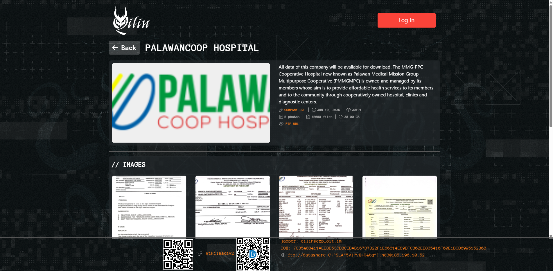 Screenshot del ataque