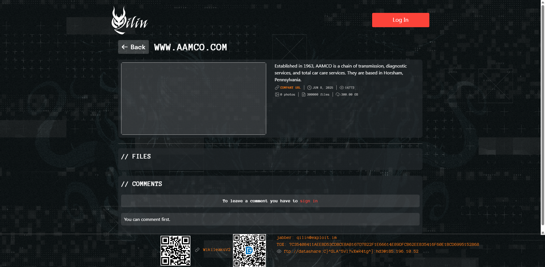 Screenshot del ataque