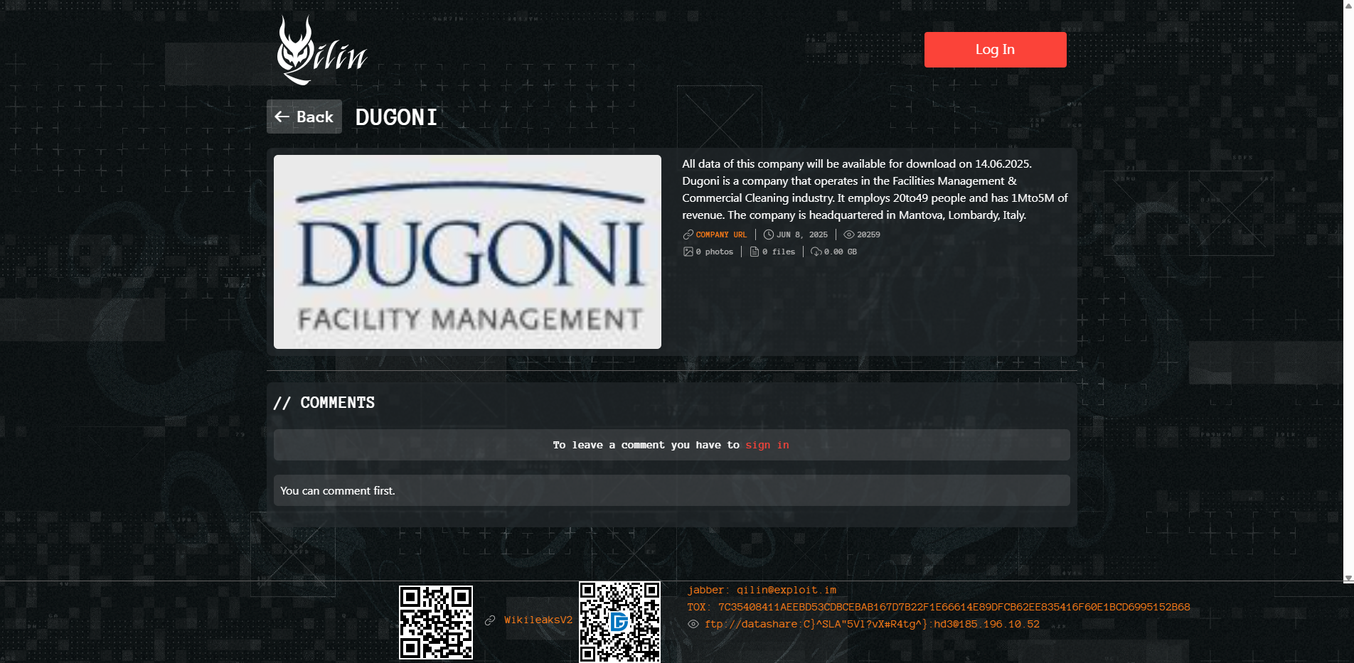 Screenshot del ataque