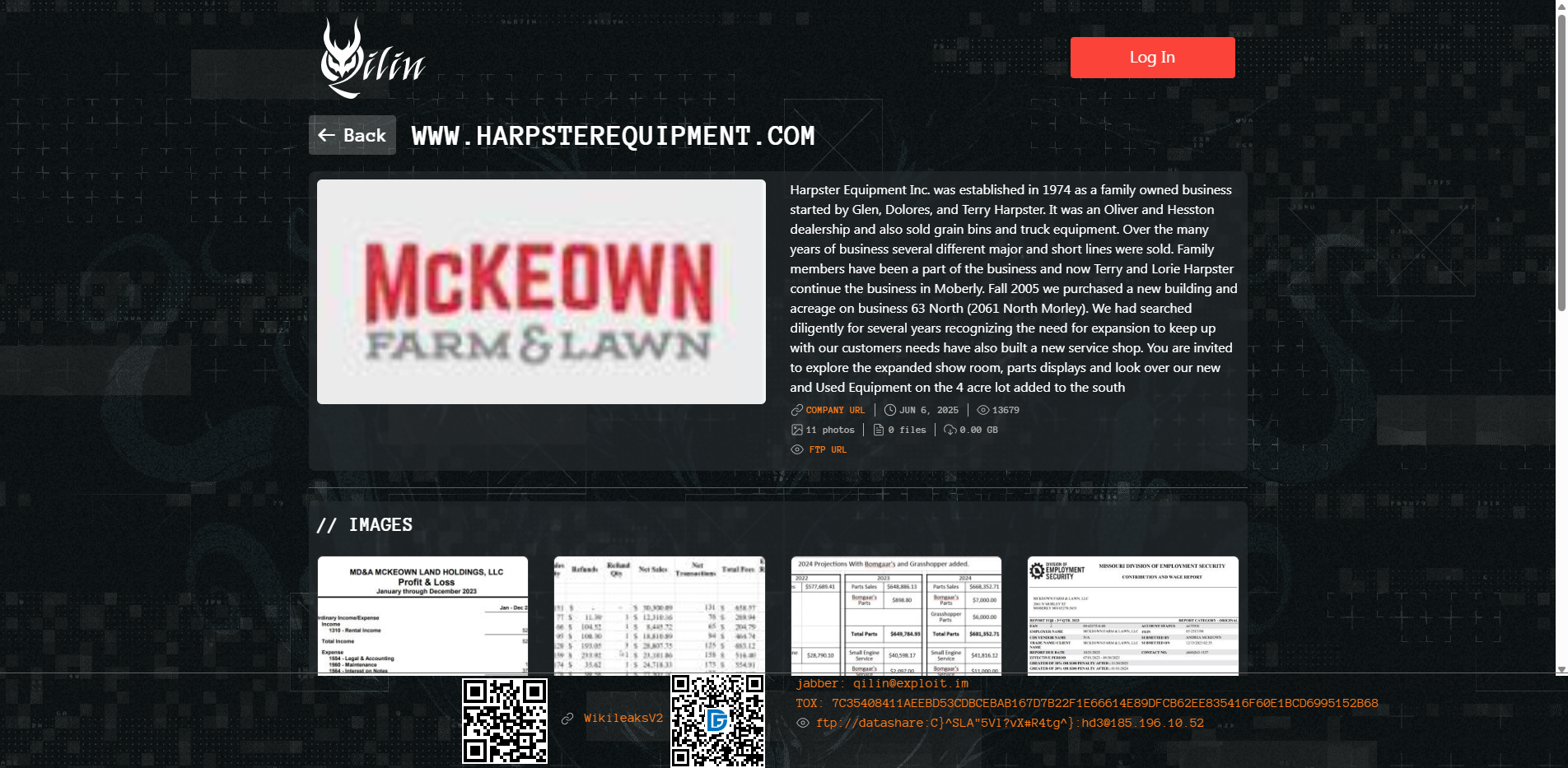 Screenshot del ataque