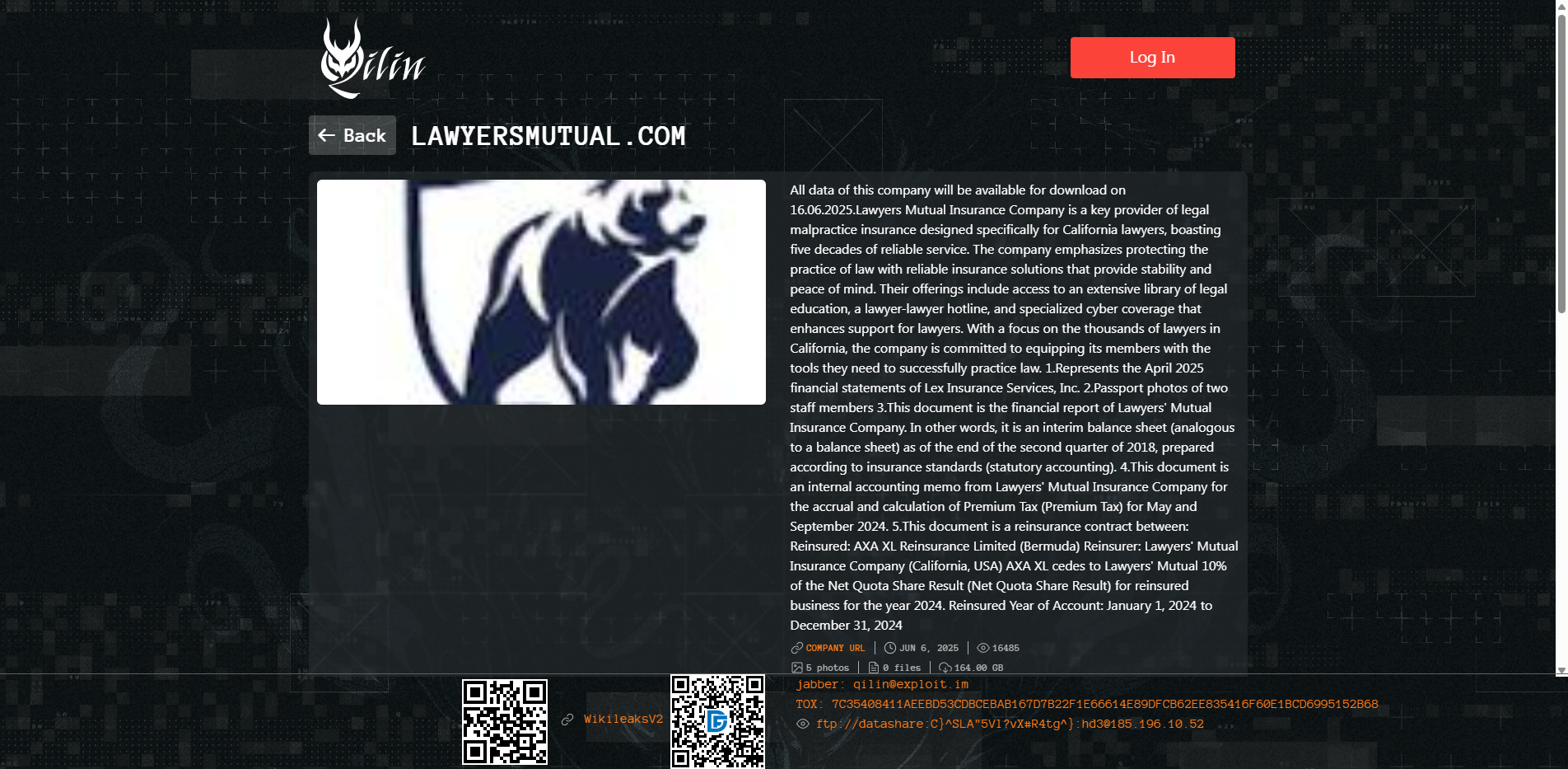 Screenshot del ataque