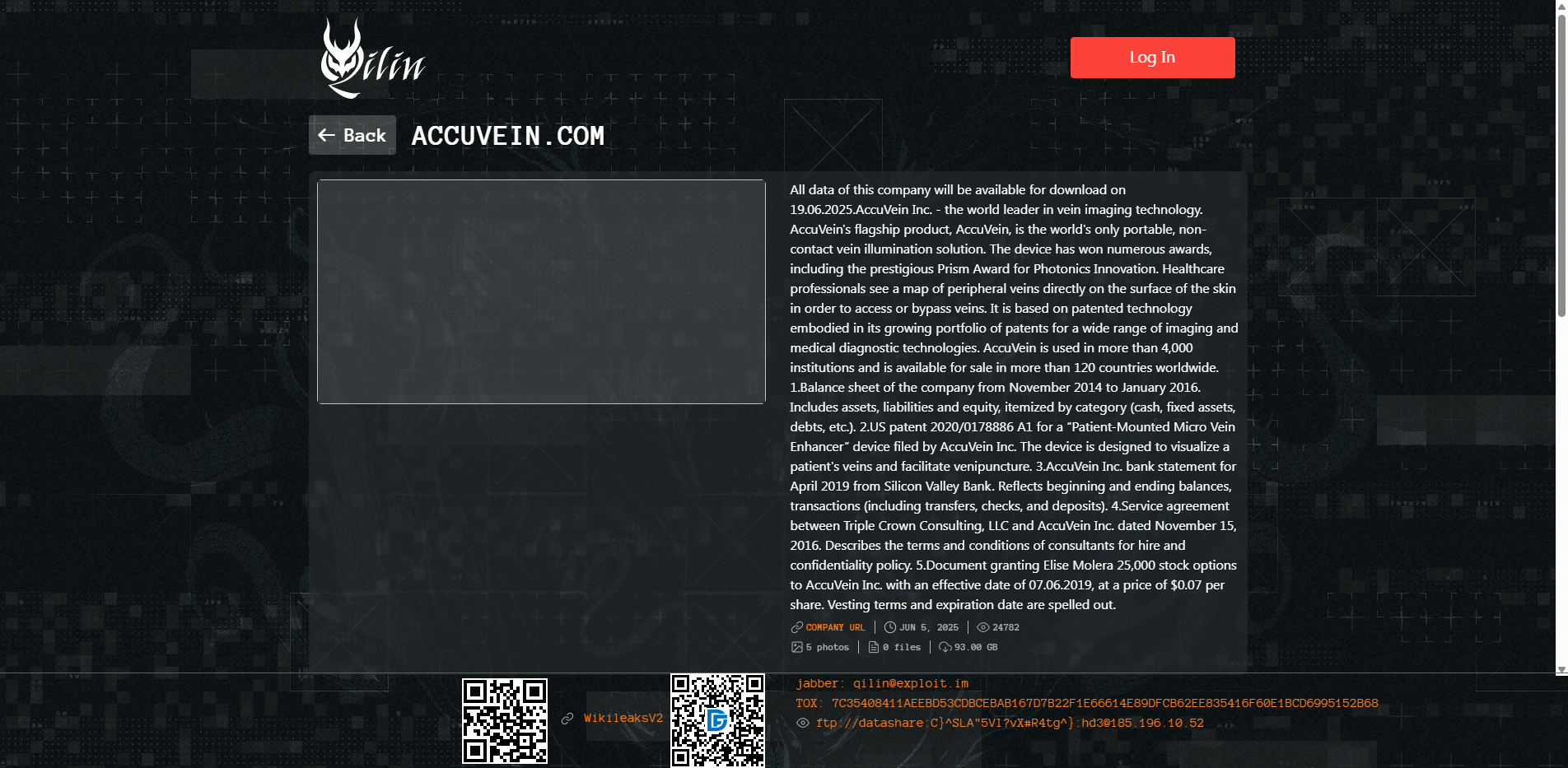 Screenshot del ataque