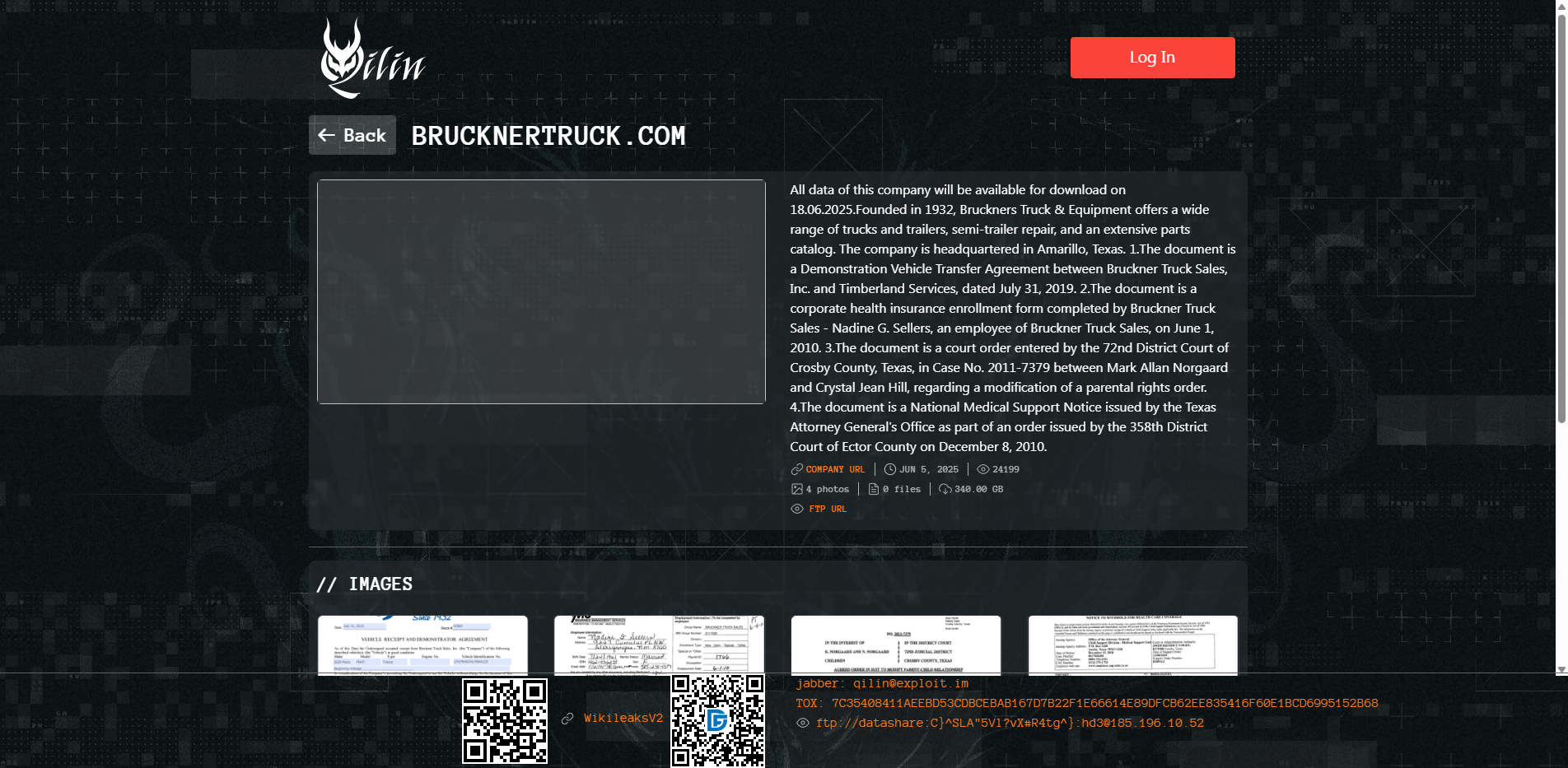 Screenshot del ataque