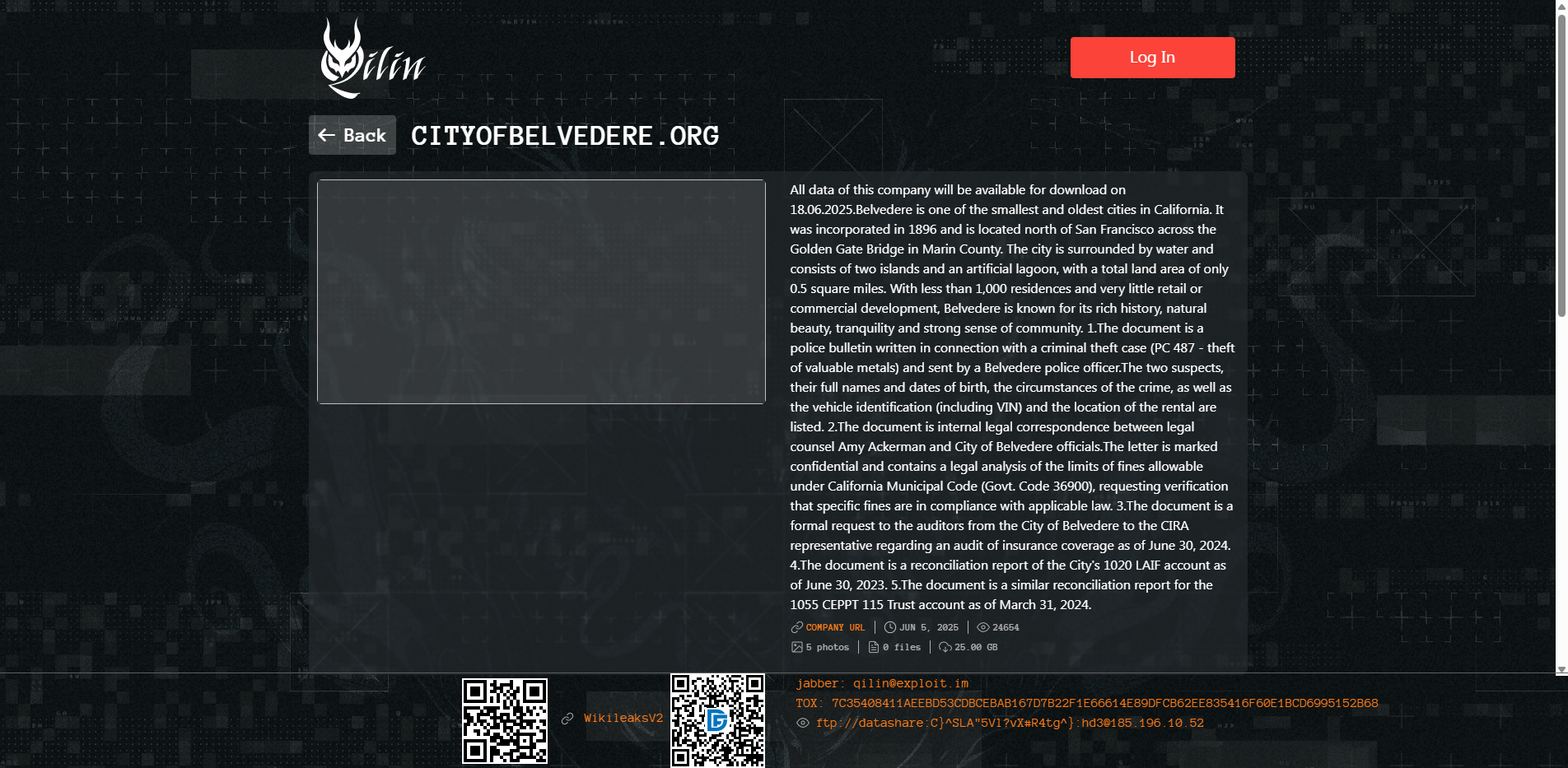 Screenshot del ataque