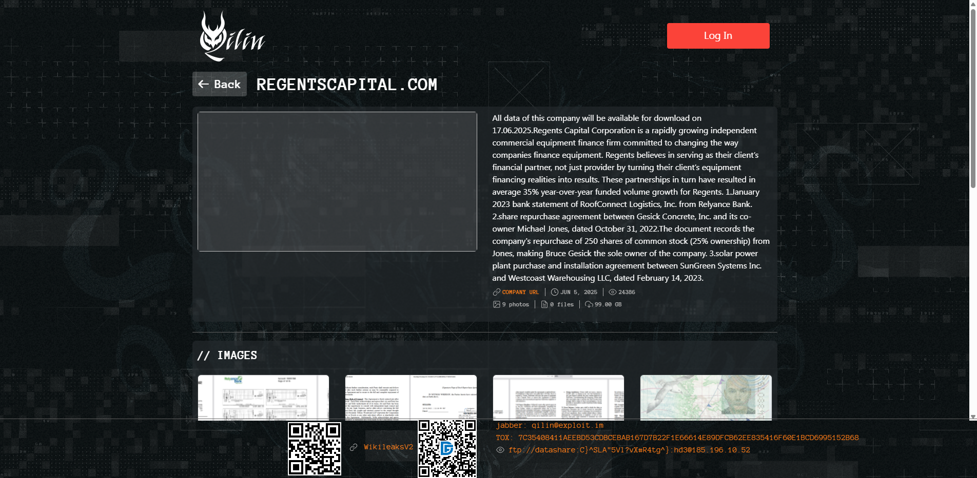 Screenshot del ataque