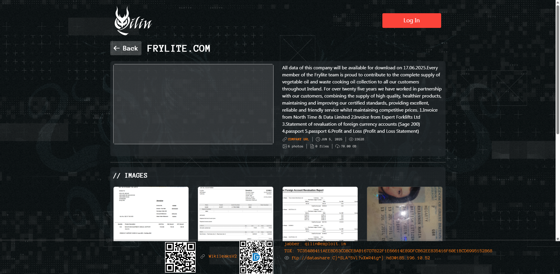 Screenshot del ataque