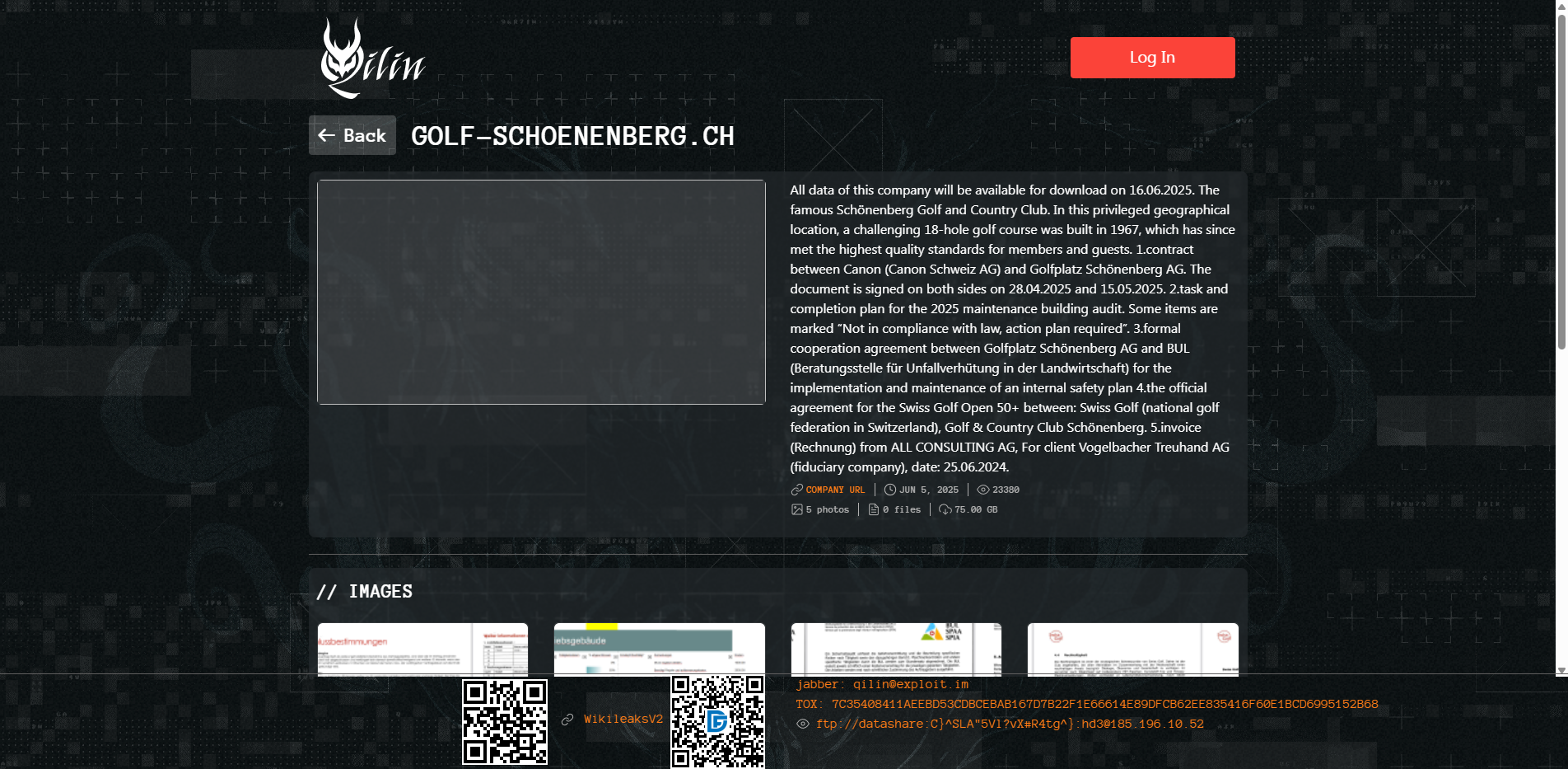 Screenshot del ataque