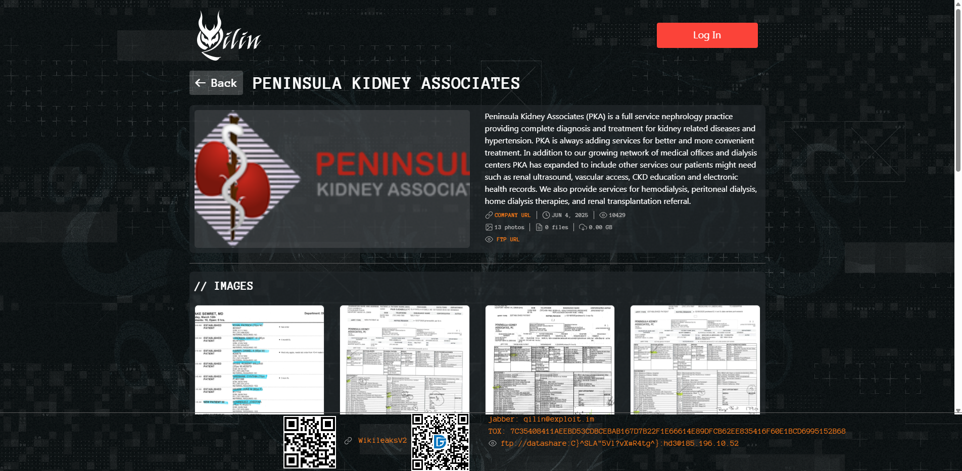 Screenshot del ataque