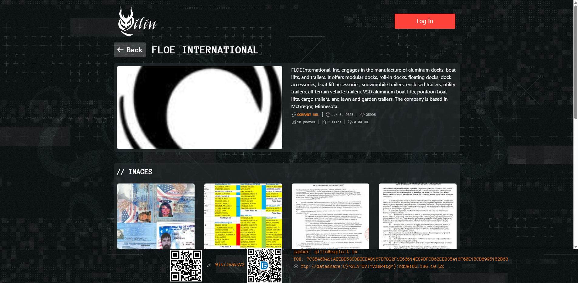 Screenshot del ataque