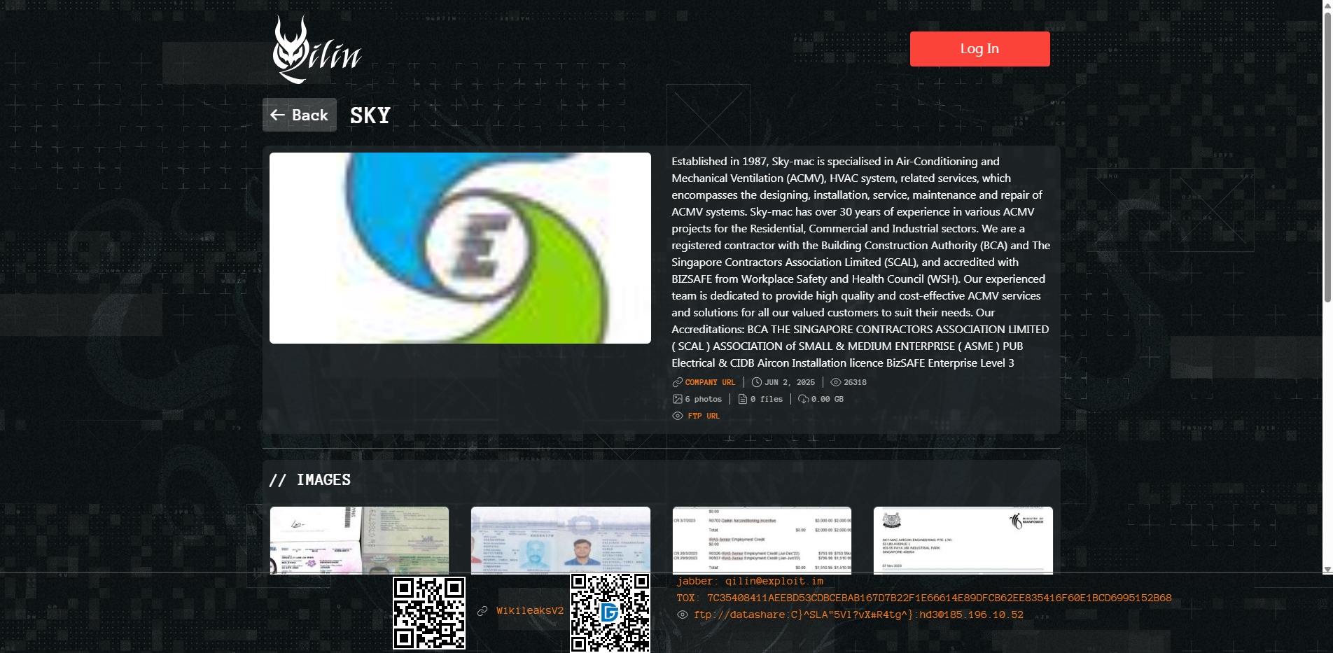 Screenshot del ataque