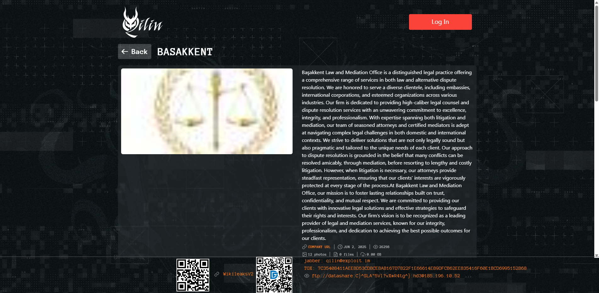 Screenshot del ataque