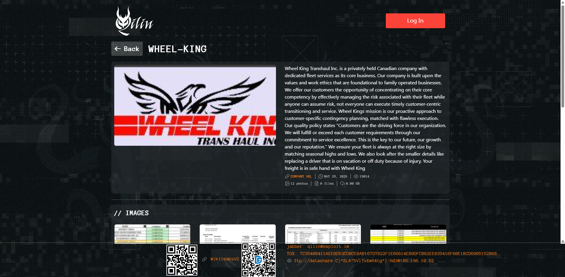 Screenshot del ataque