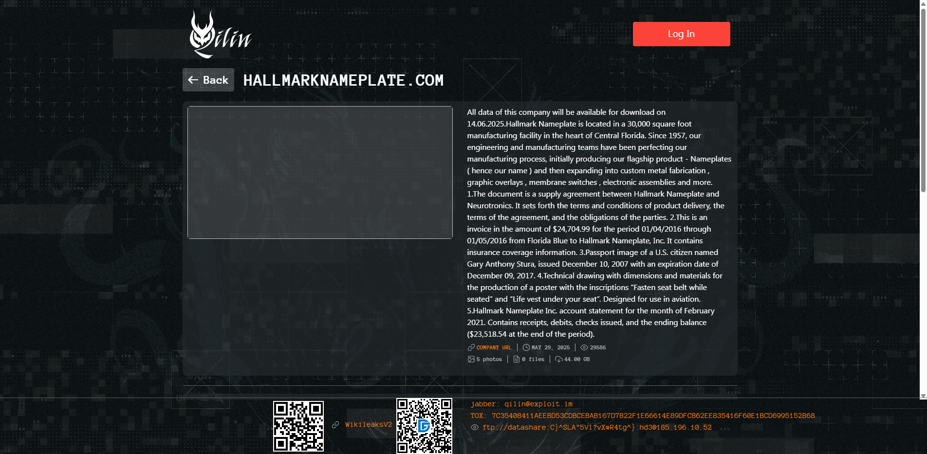 Screenshot del ataque