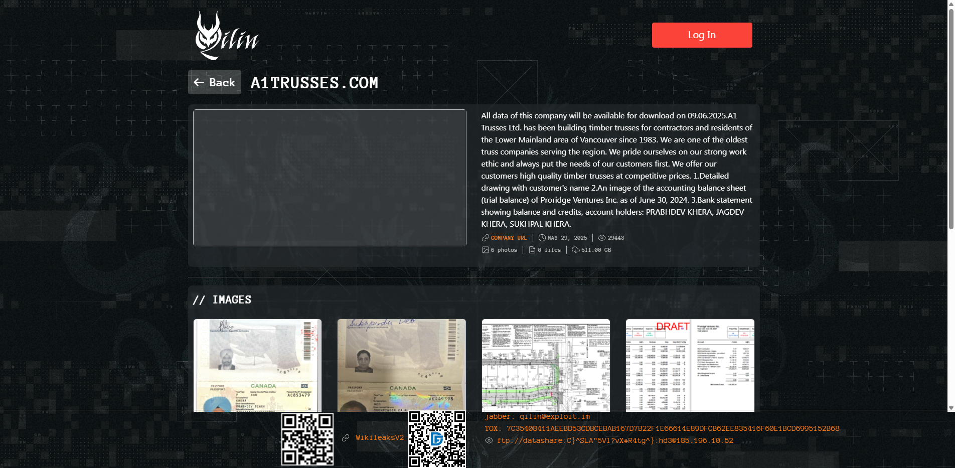 Screenshot del ataque