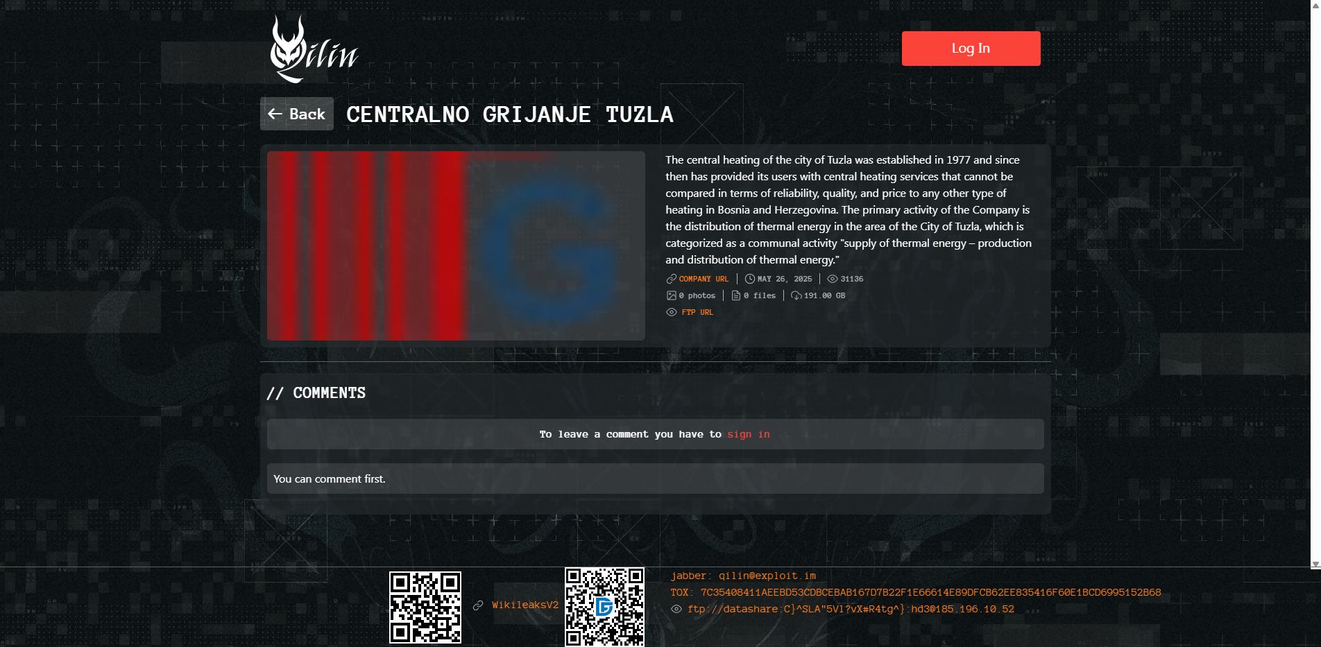 Screenshot del ataque