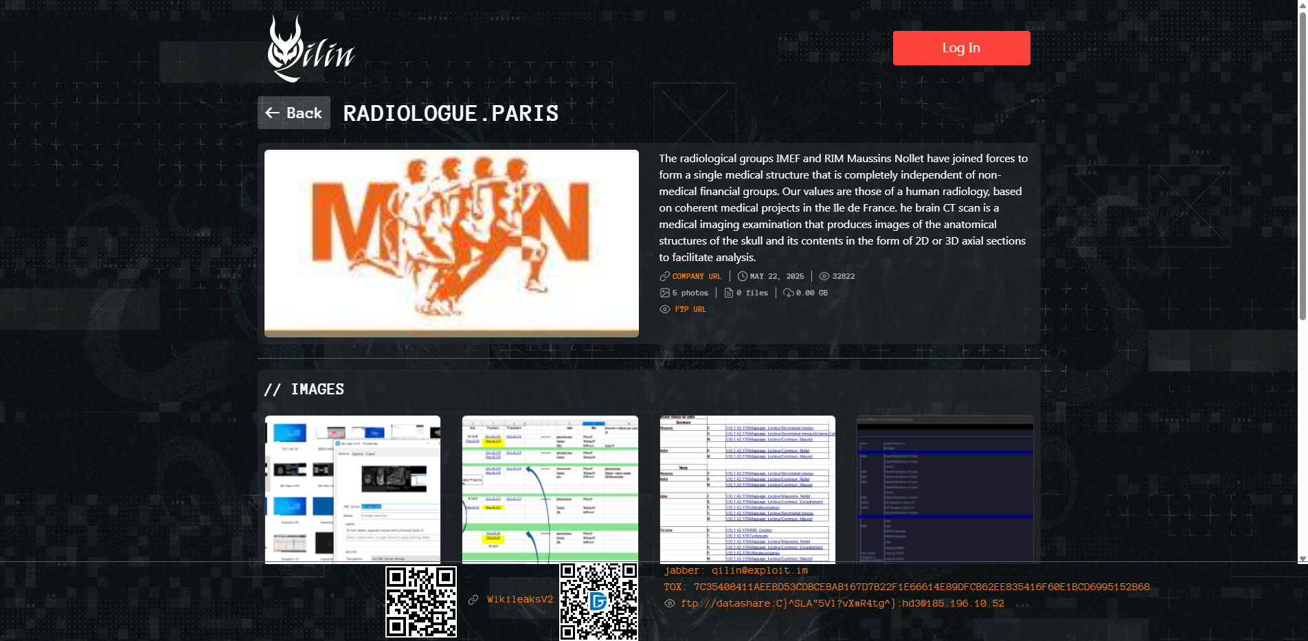 Screenshot del ataque