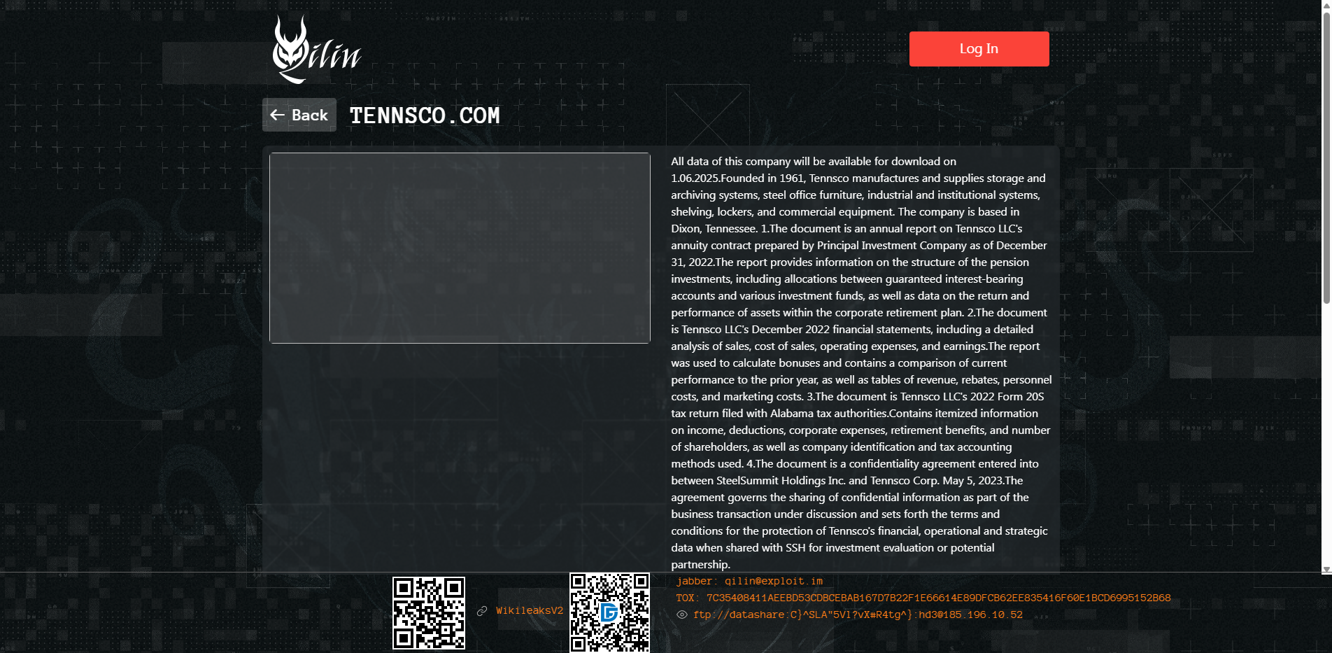 Screenshot del ataque