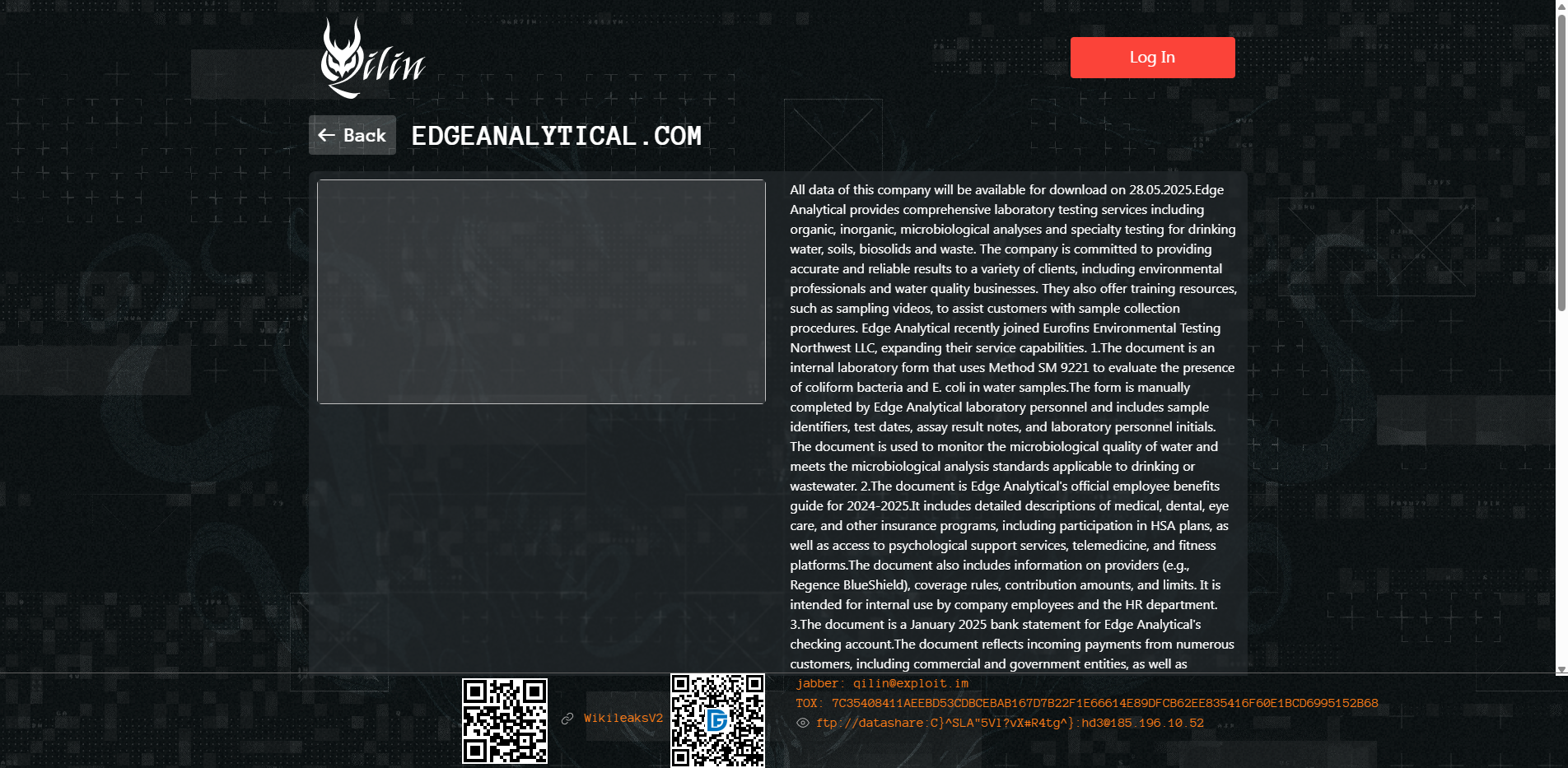 Screenshot del ataque