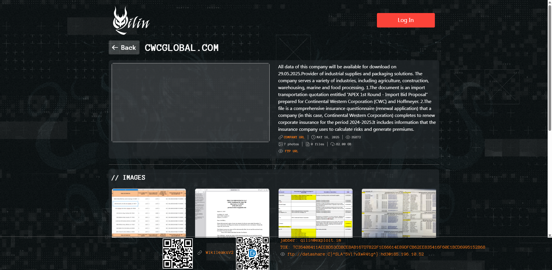 Screenshot del ataque