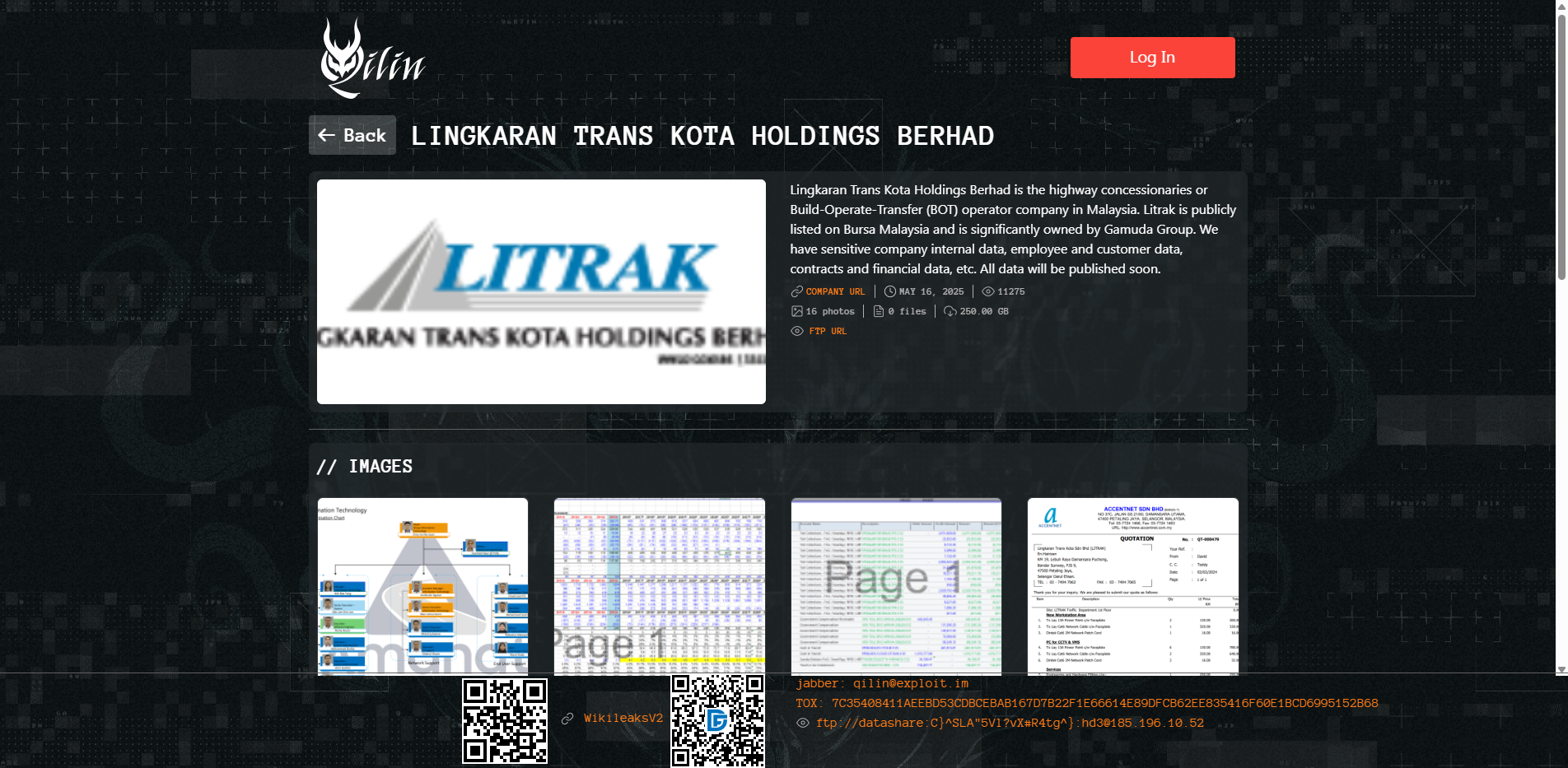 Screenshot del ataque