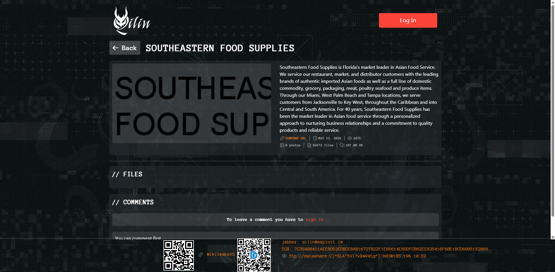 Screenshot del ataque