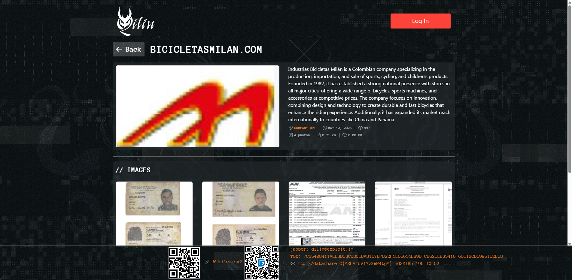 Screenshot del ataque