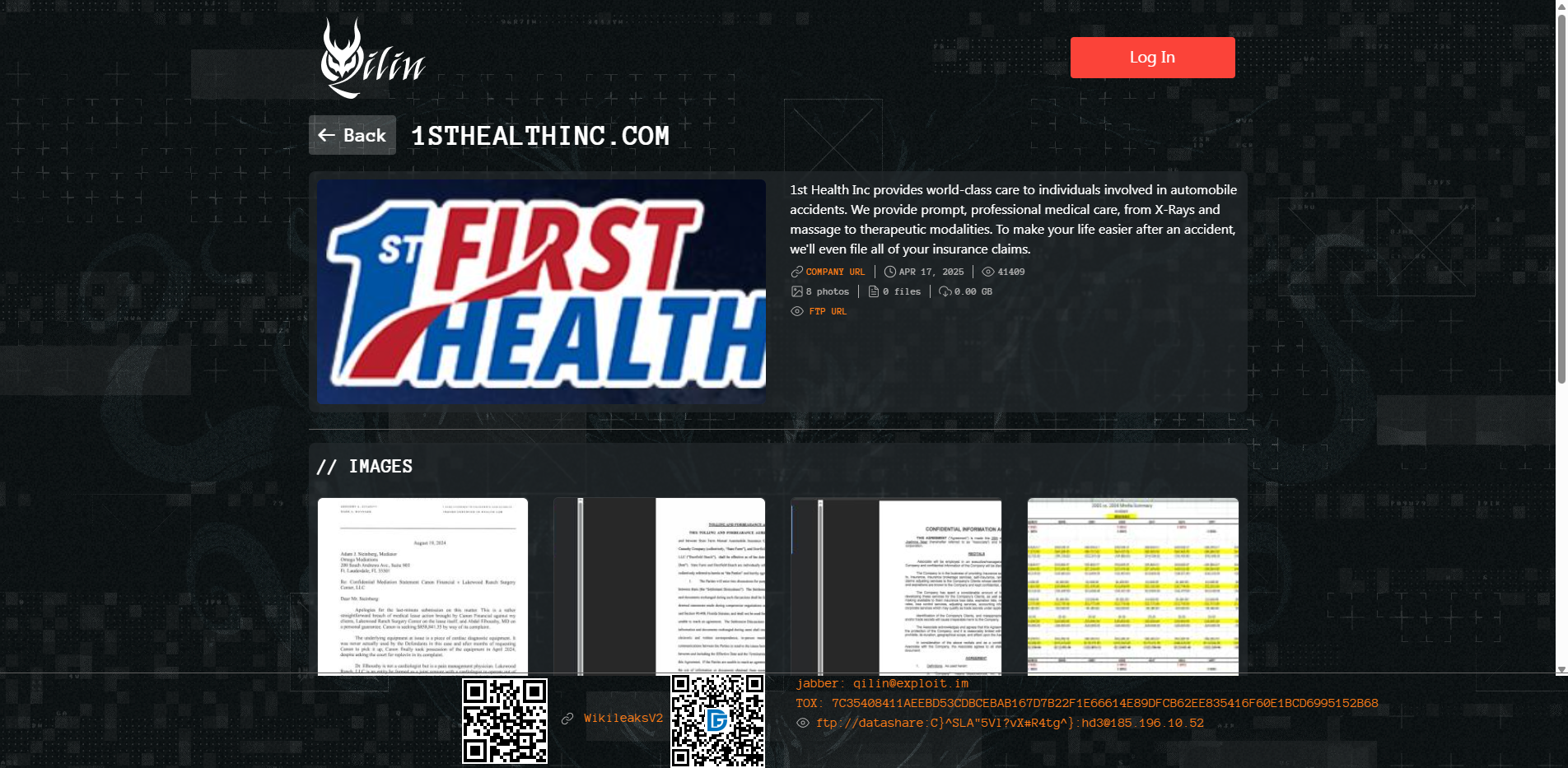 Screenshot del ataque