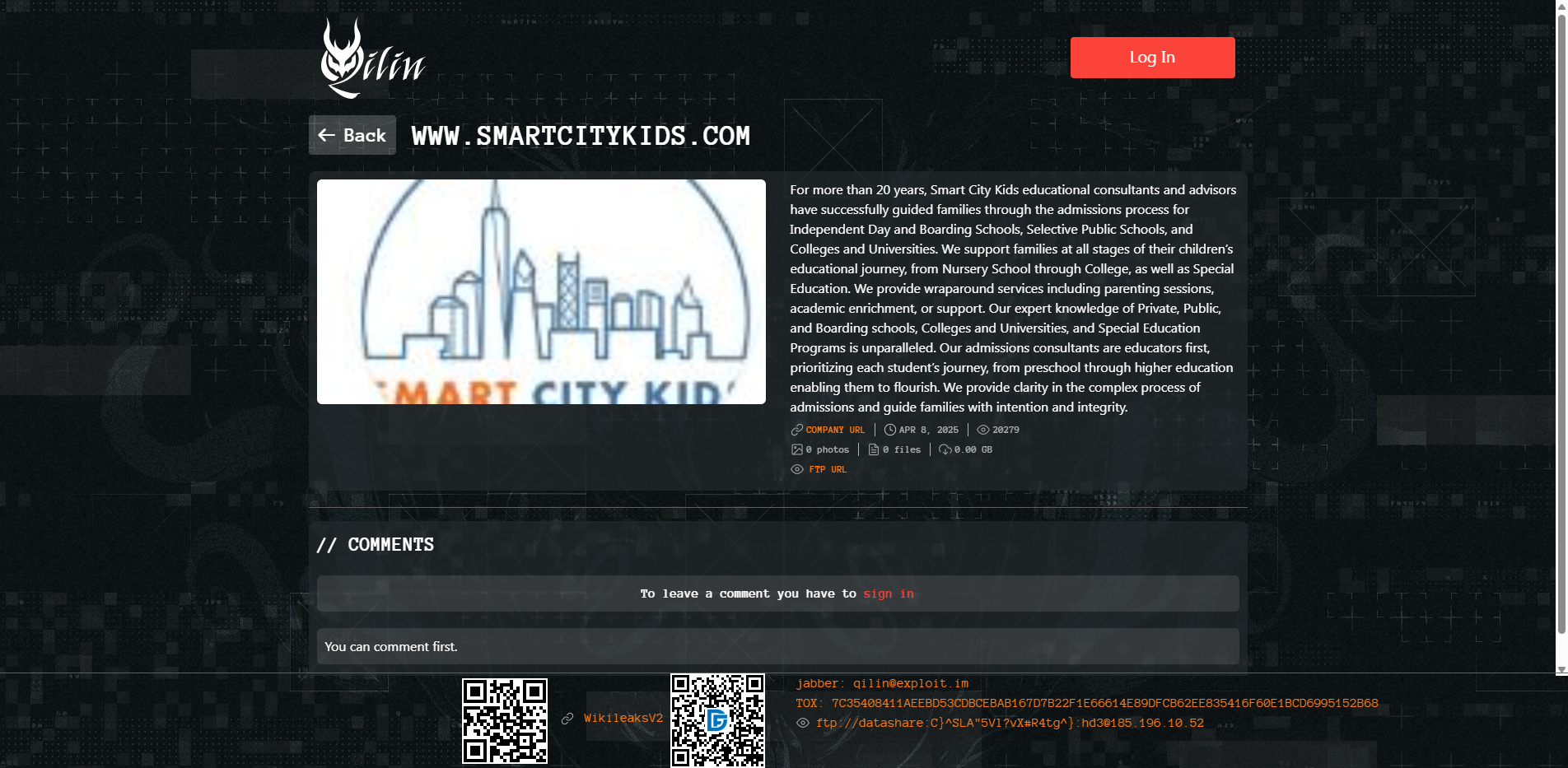 Screenshot del ataque