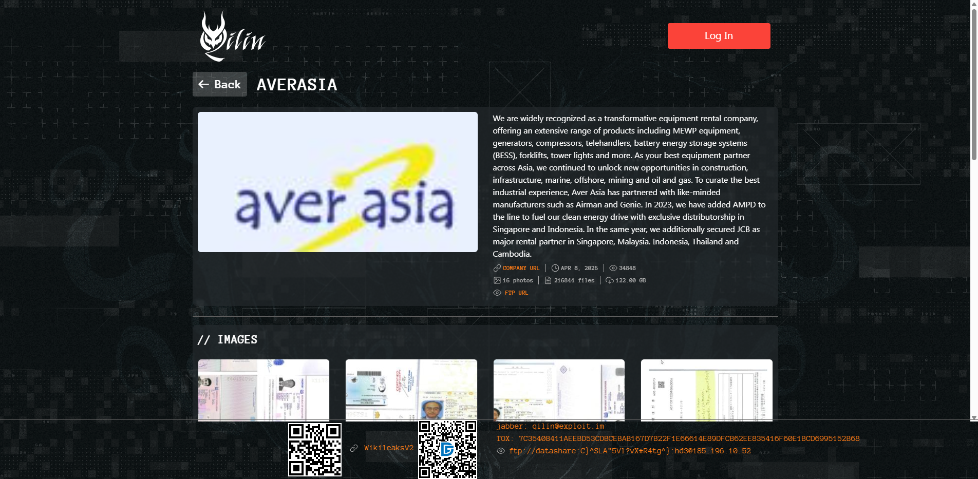 Screenshot del ataque