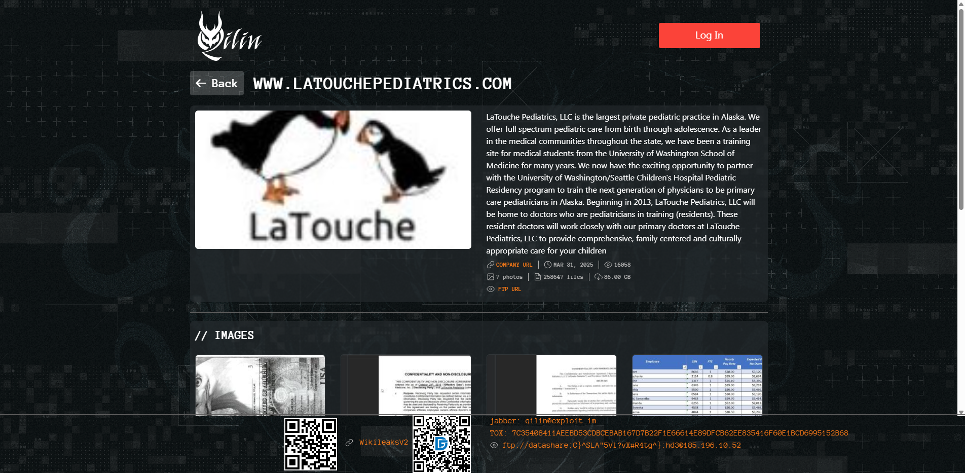 Screenshot del ataque