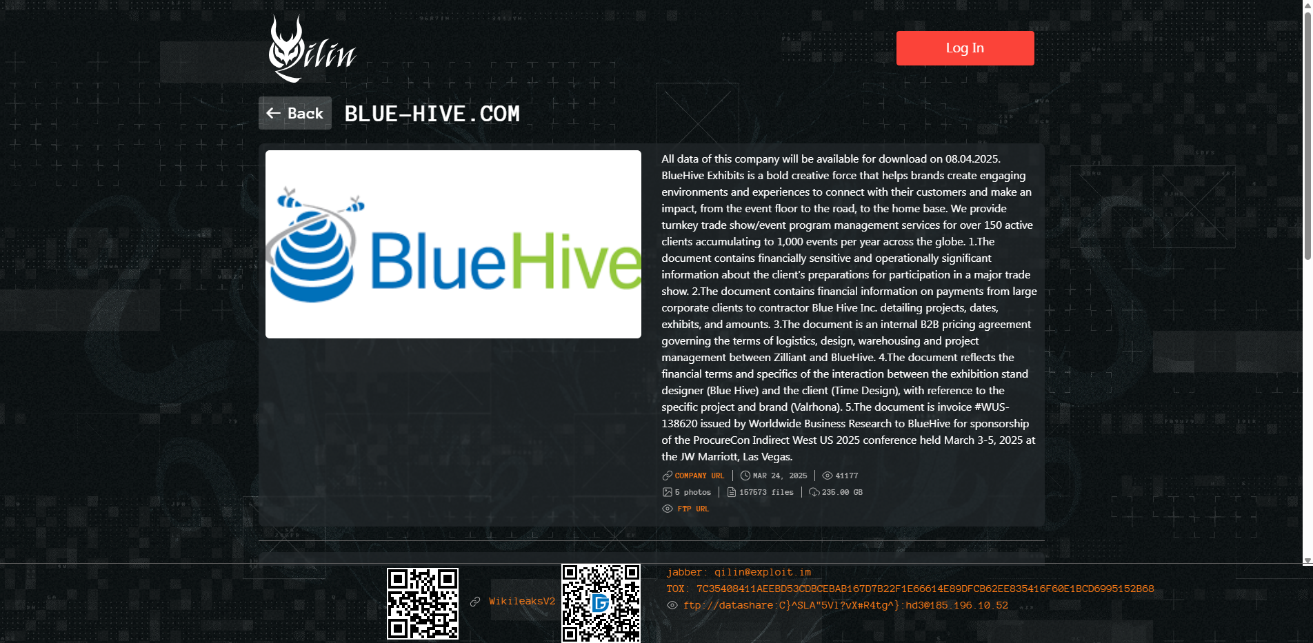 Screenshot del ataque