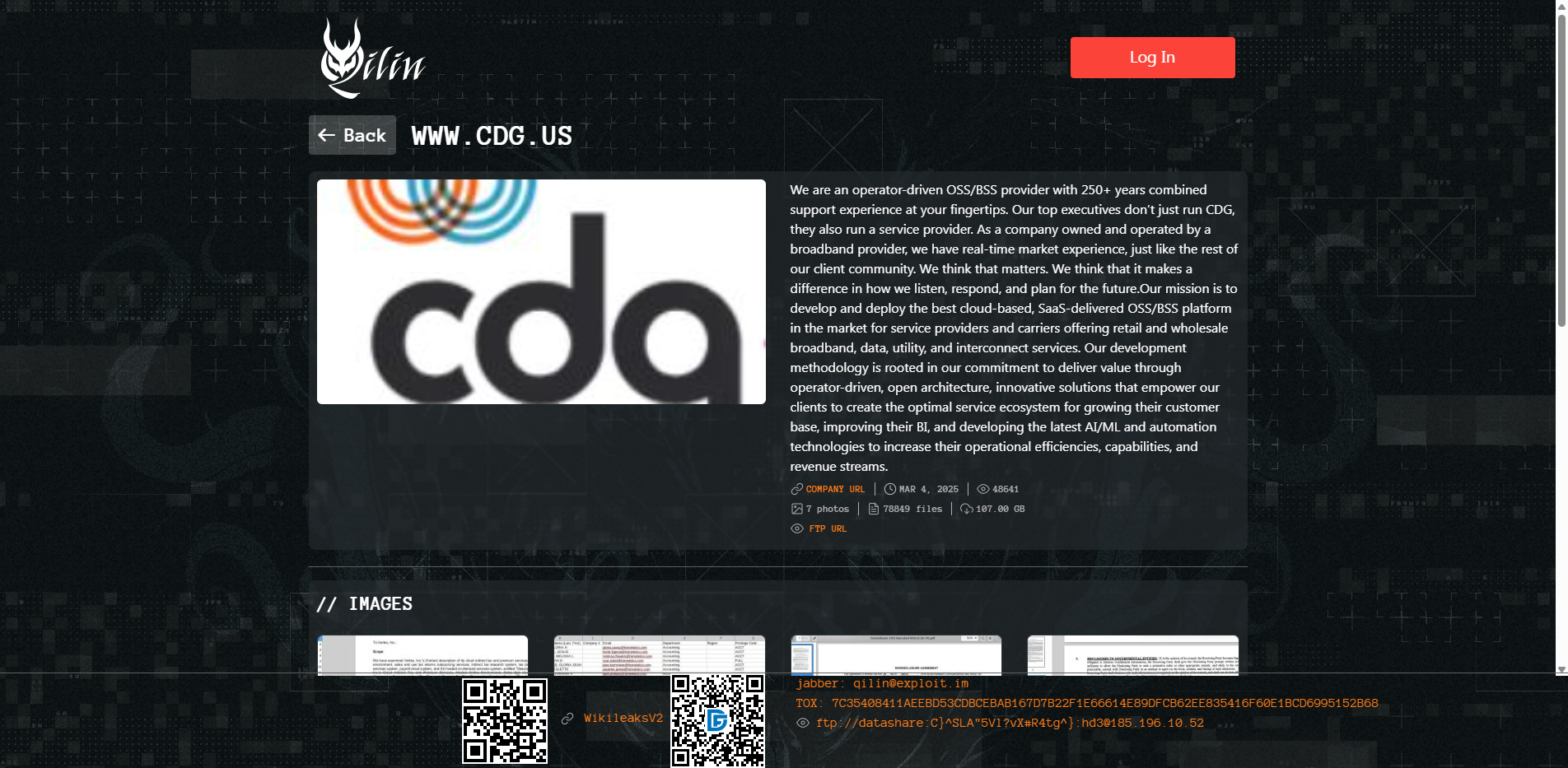 Screenshot del ataque