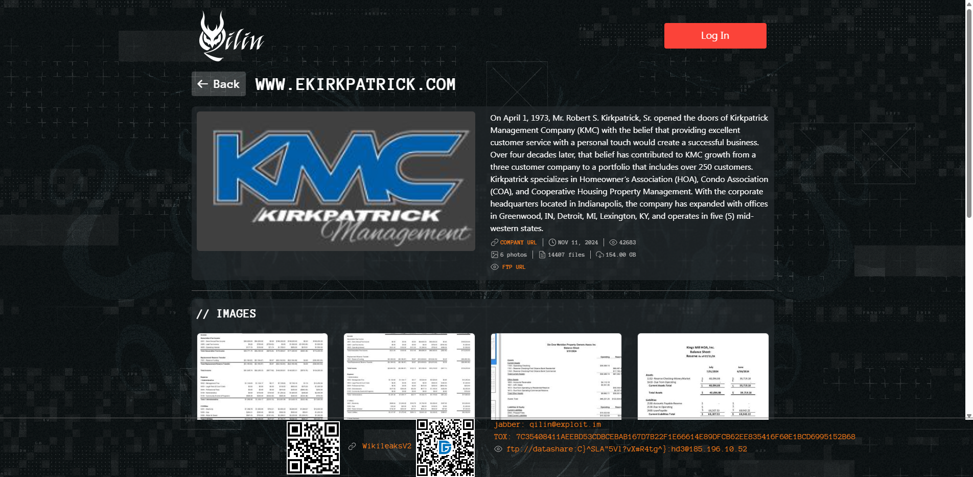 Screenshot del ataque