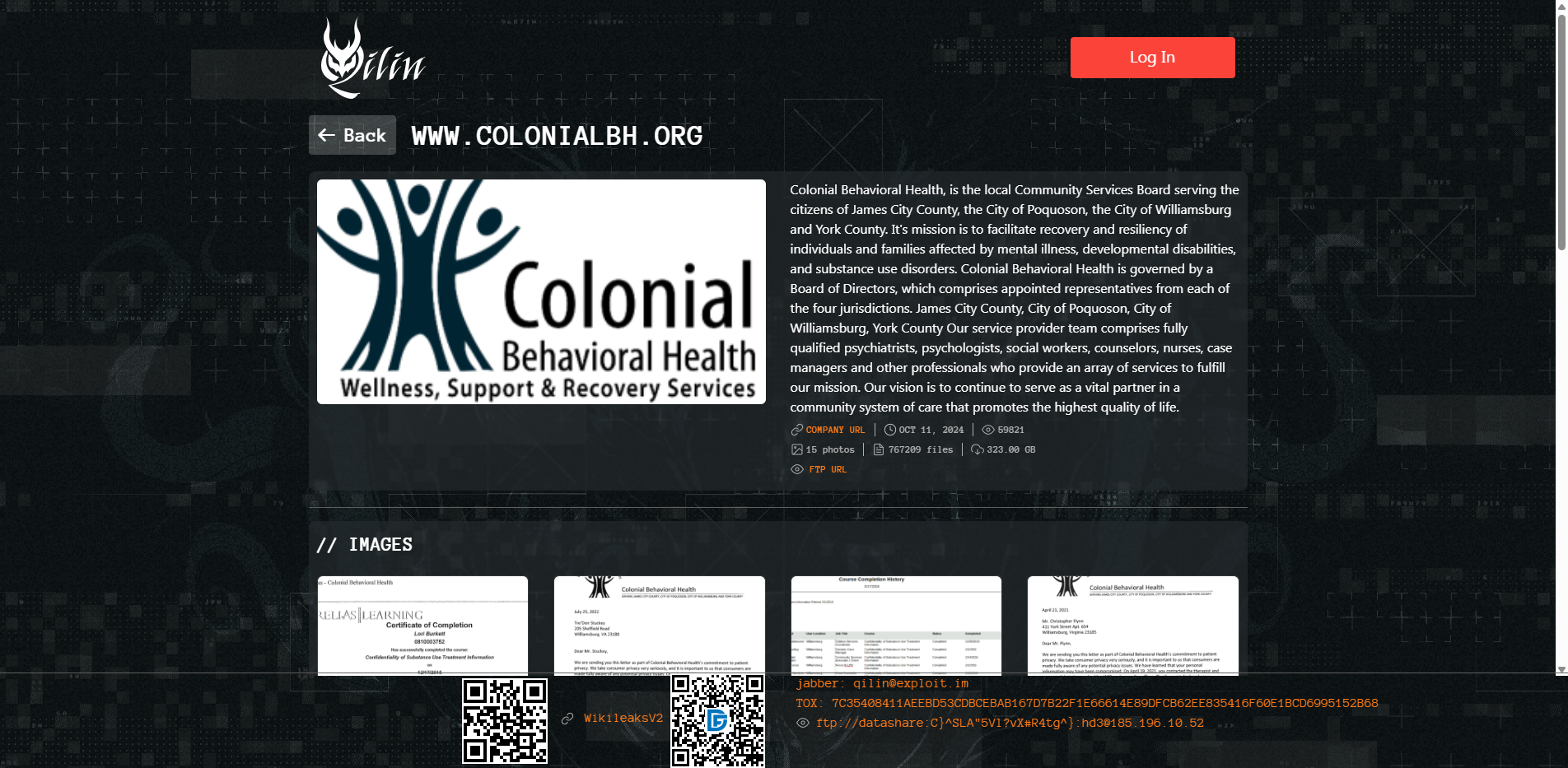 Screenshot del ataque