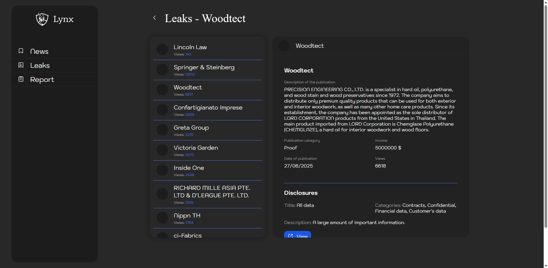 Screenshot del ataque