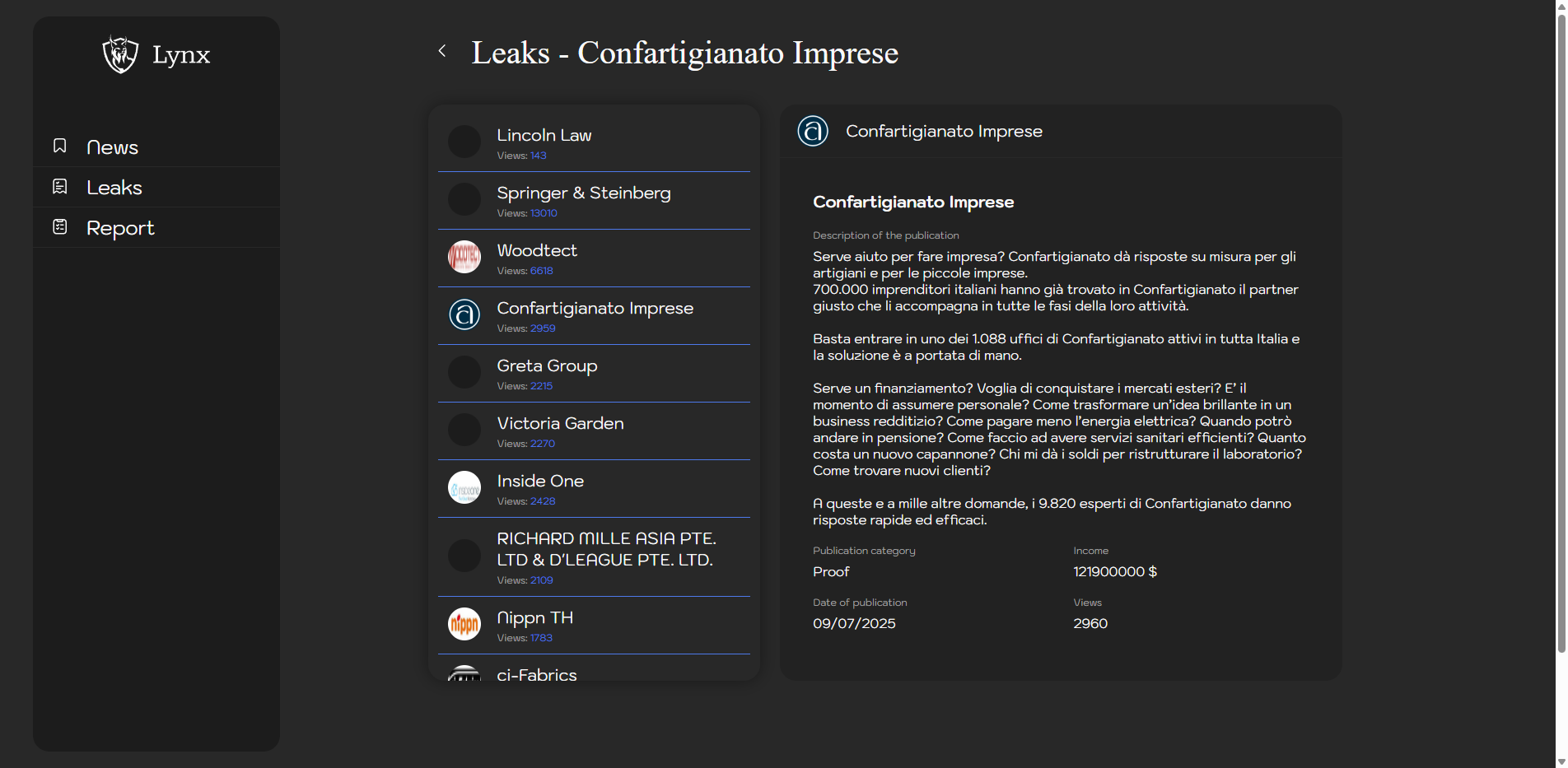 Screenshot del ataque