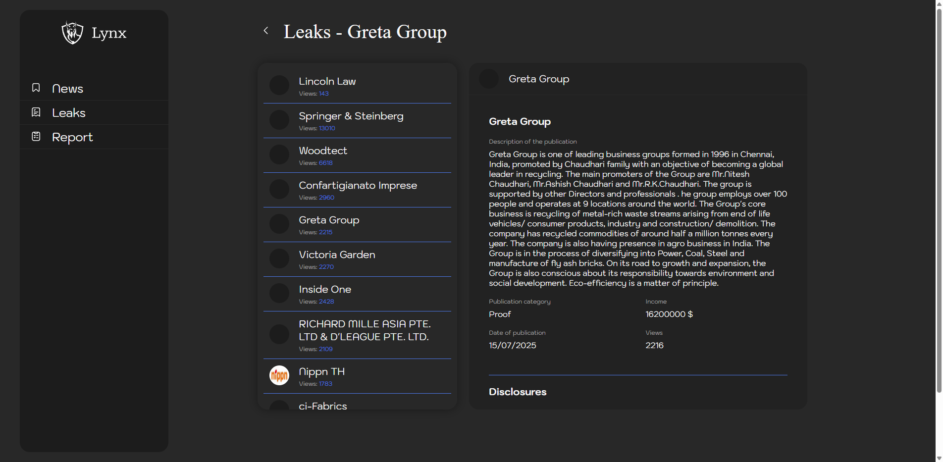 Screenshot del ataque