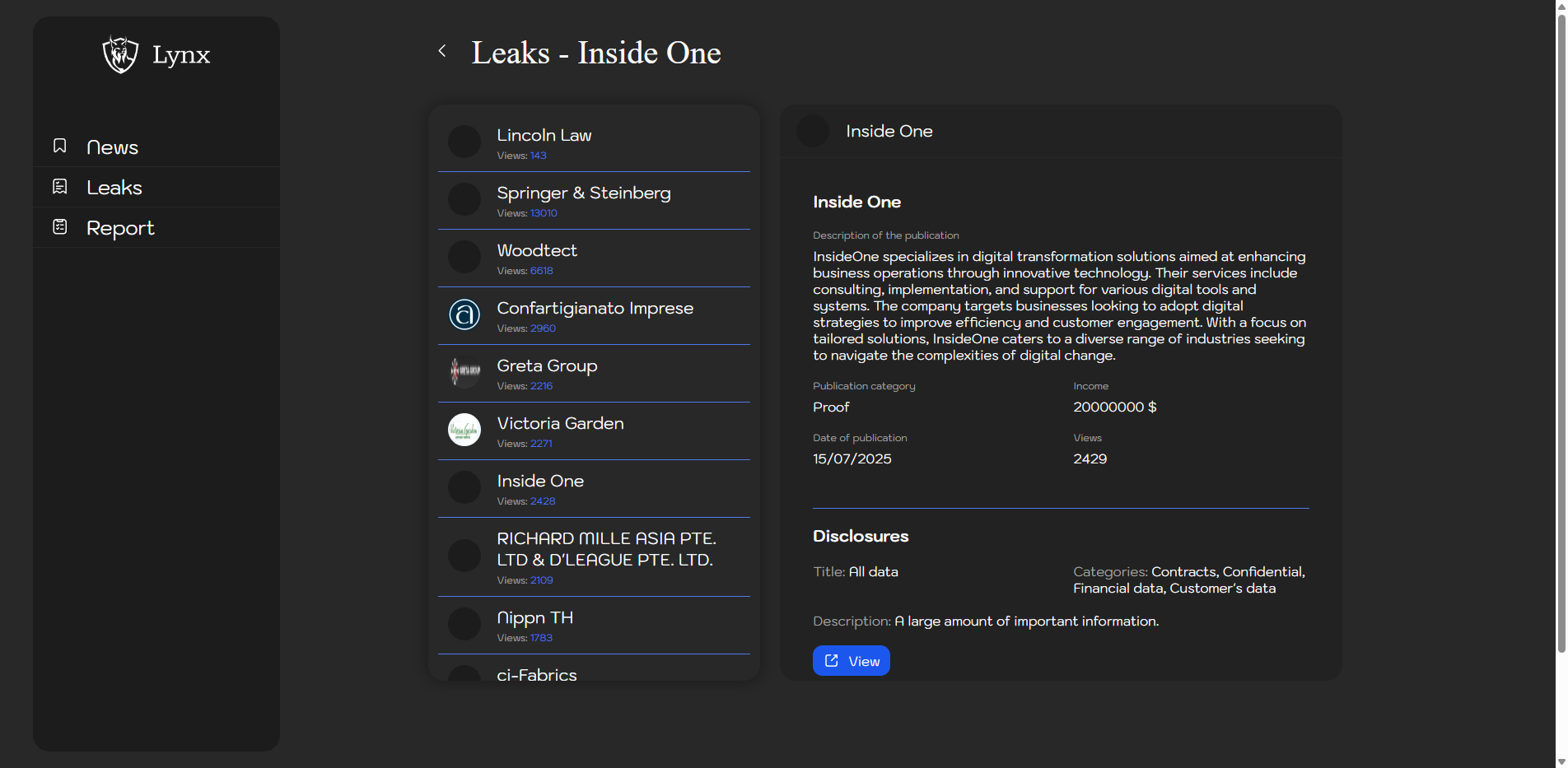 Screenshot del ataque