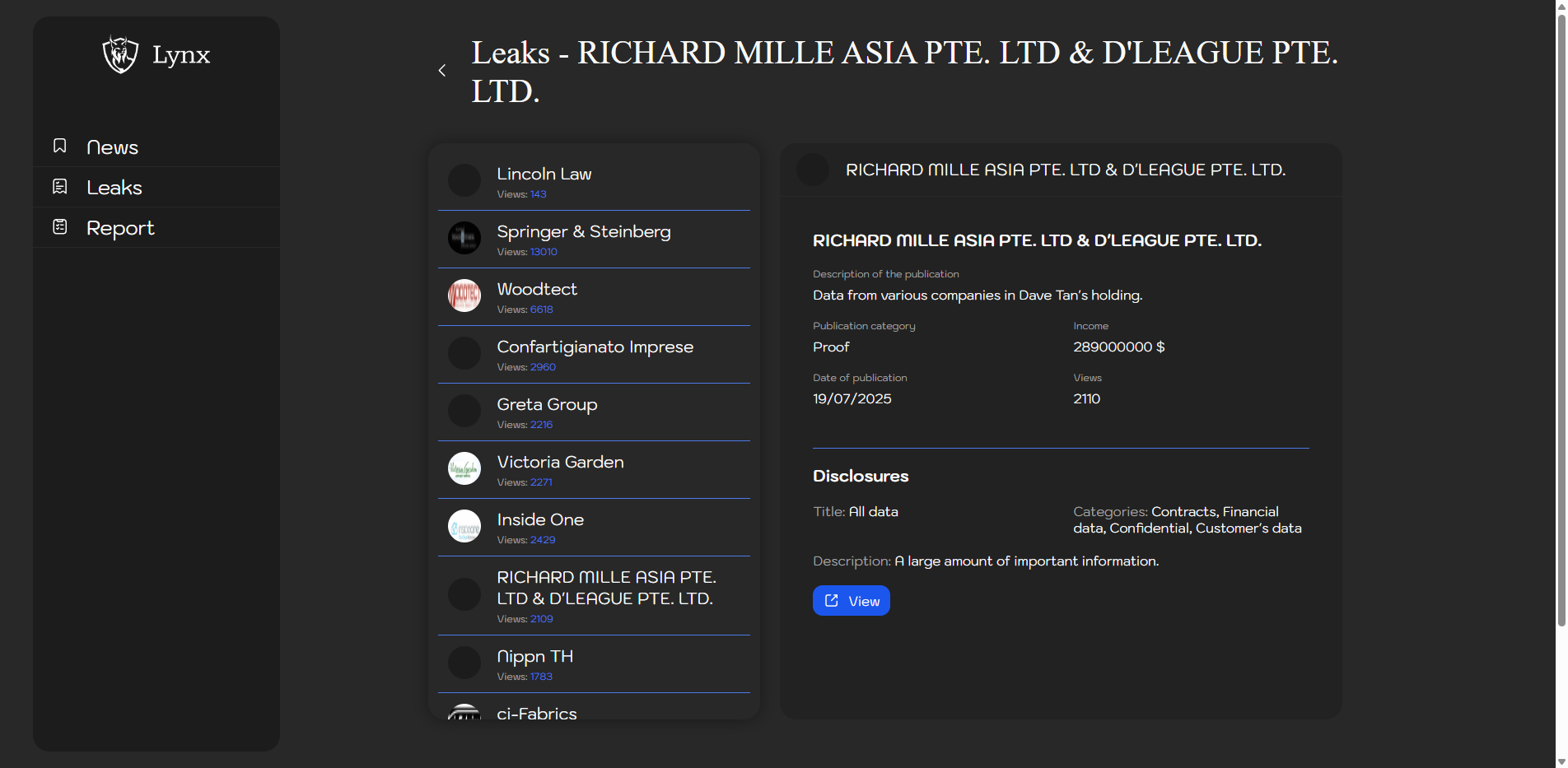 Screenshot del ataque