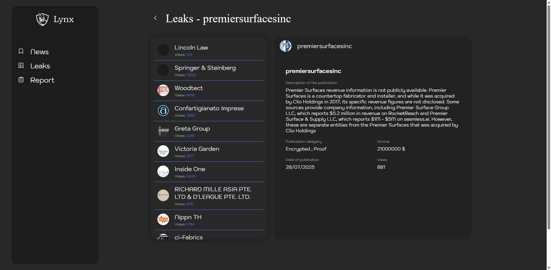 Screenshot del ataque