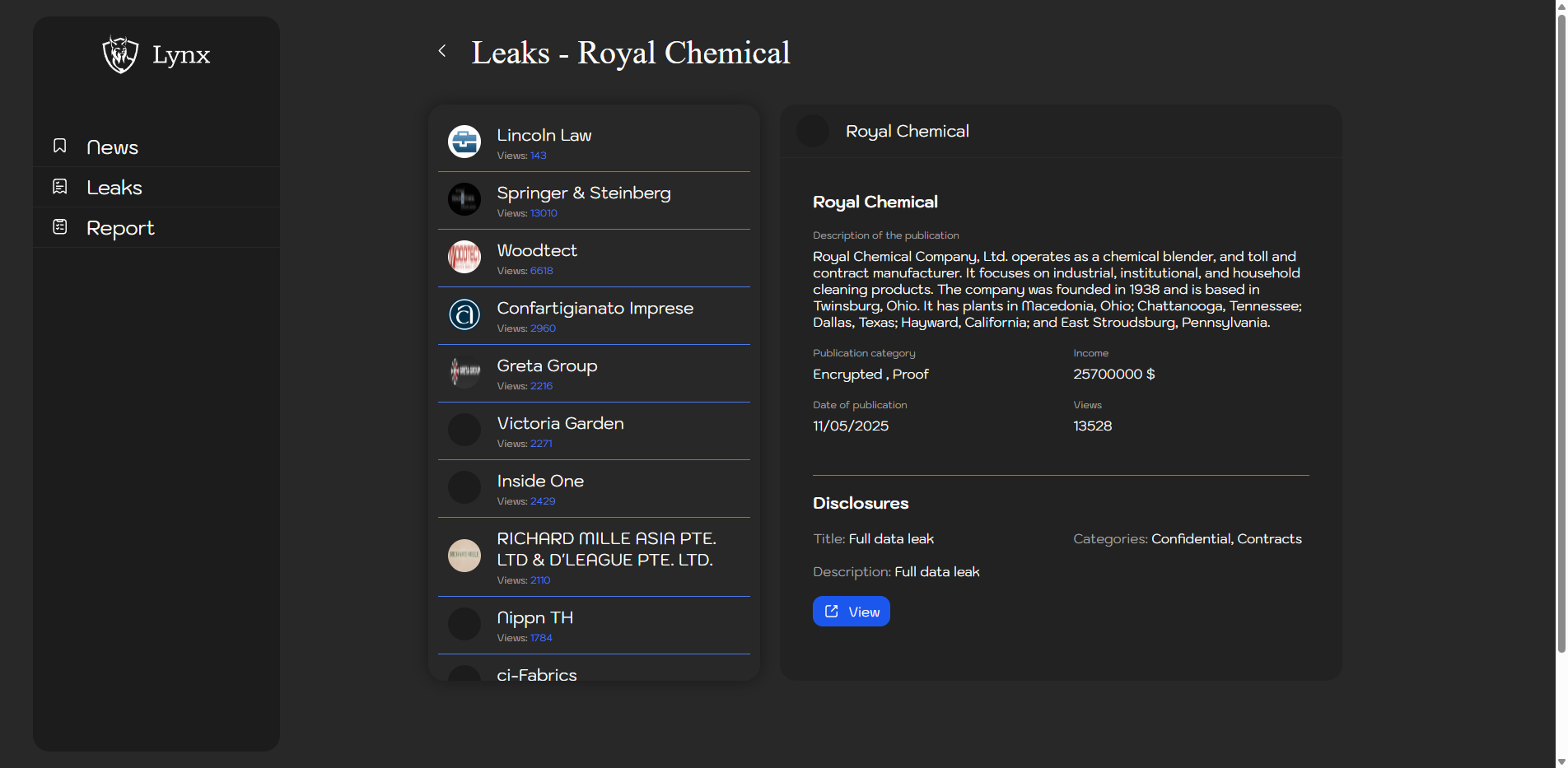 Screenshot del ataque