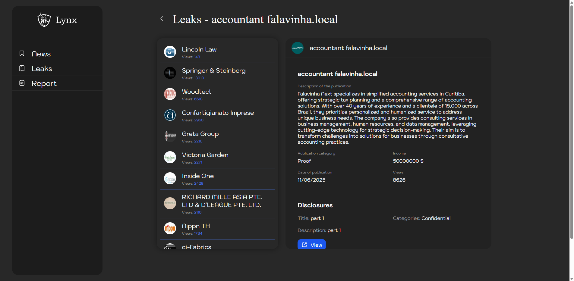 Screenshot del ataque