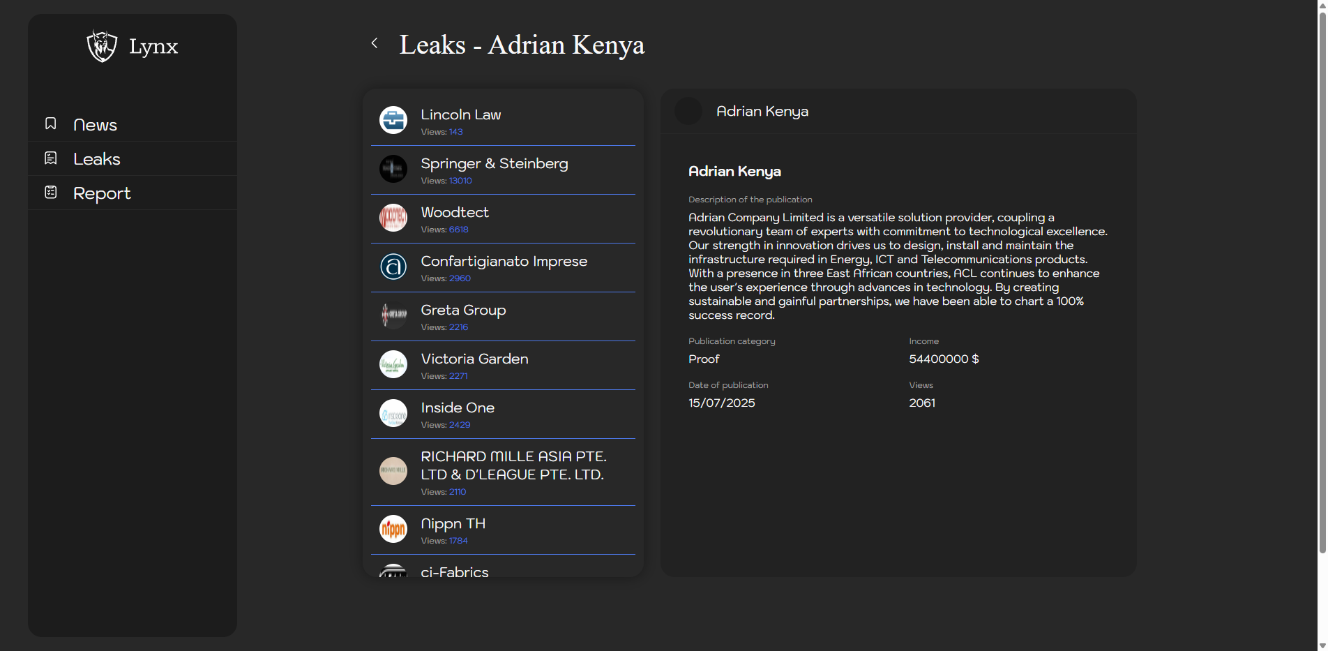 Screenshot del ataque