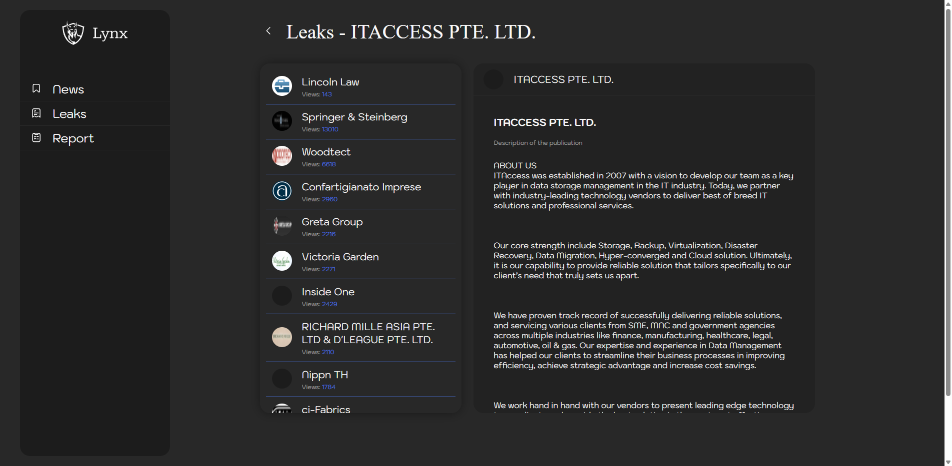 Screenshot del ataque