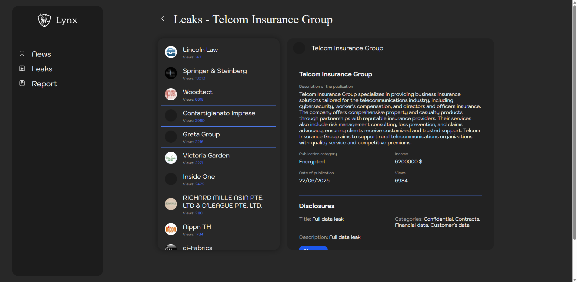 Screenshot del ataque