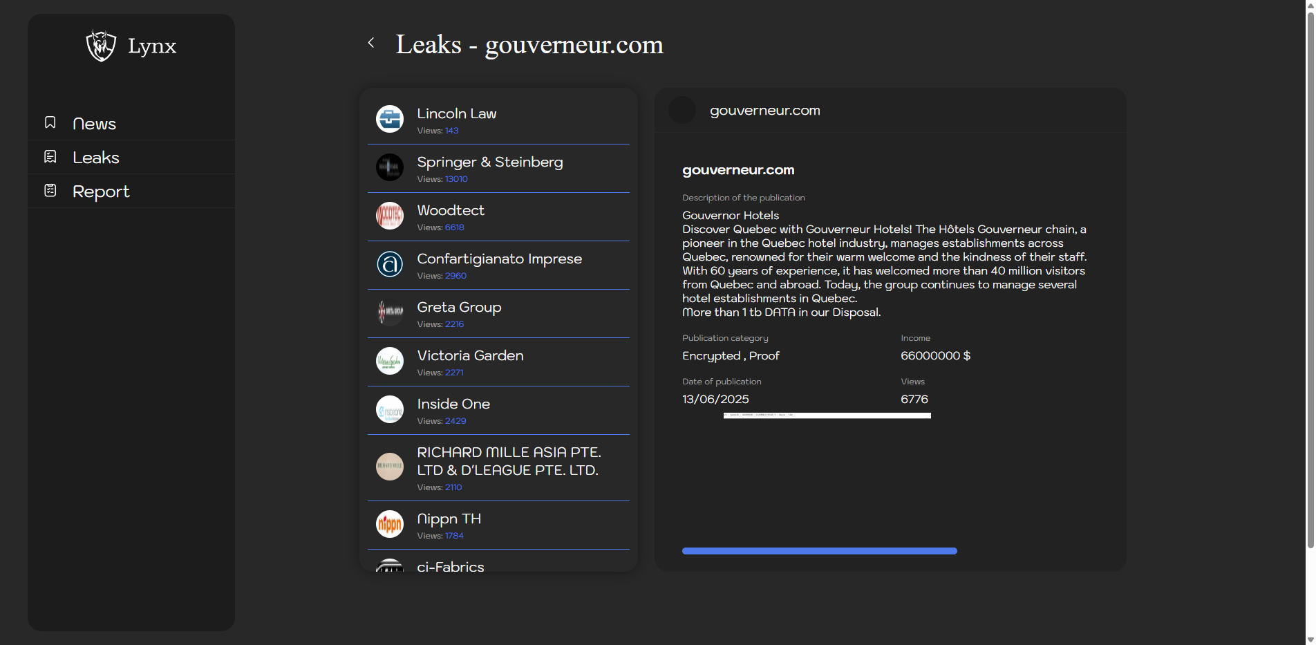 Screenshot del ataque