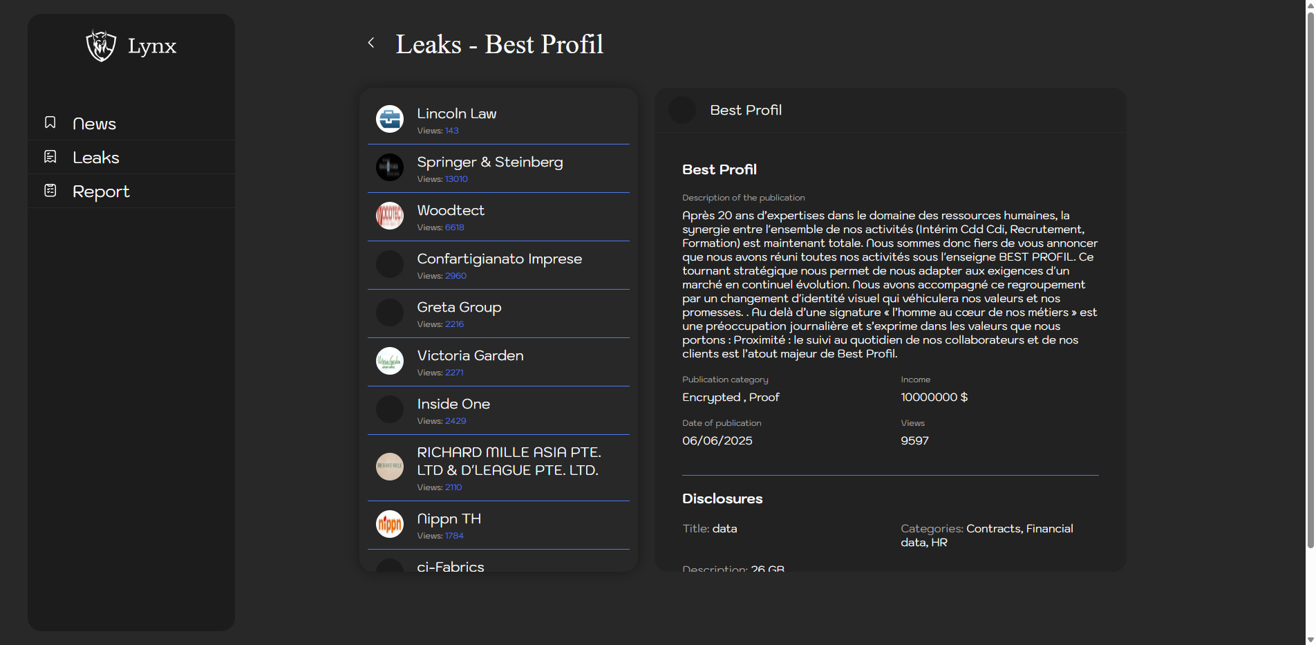 Screenshot del ataque