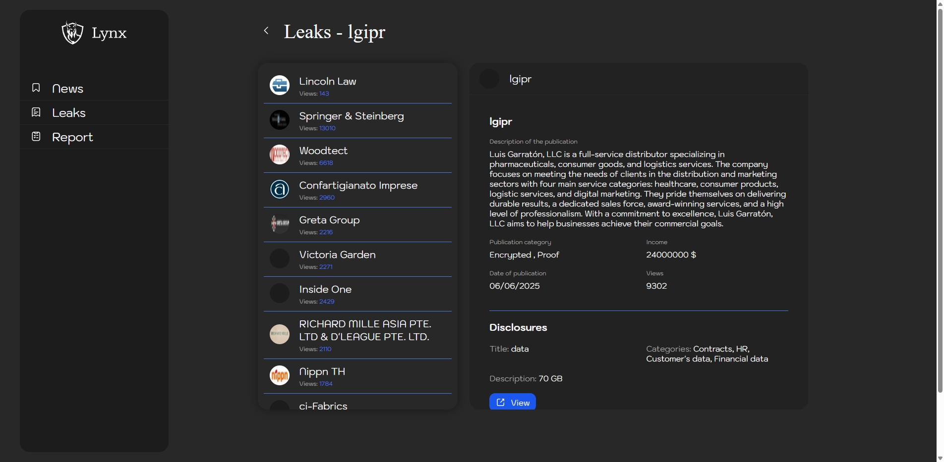 Screenshot del ataque